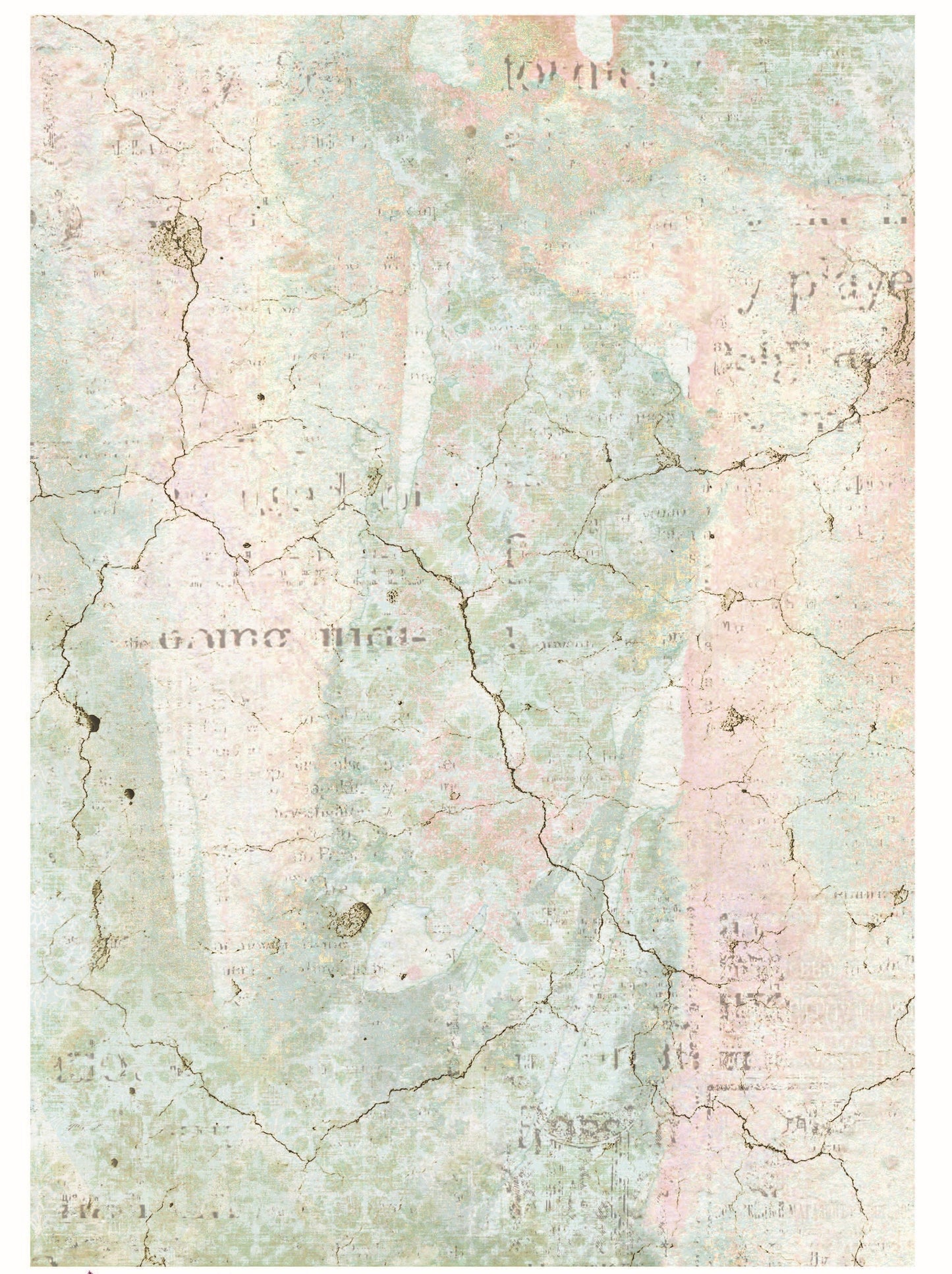Greenish Vintage Texture Decoupage - Decoupage Art - Large Size Rice Paper for Decoupage - Decoupage Crafts