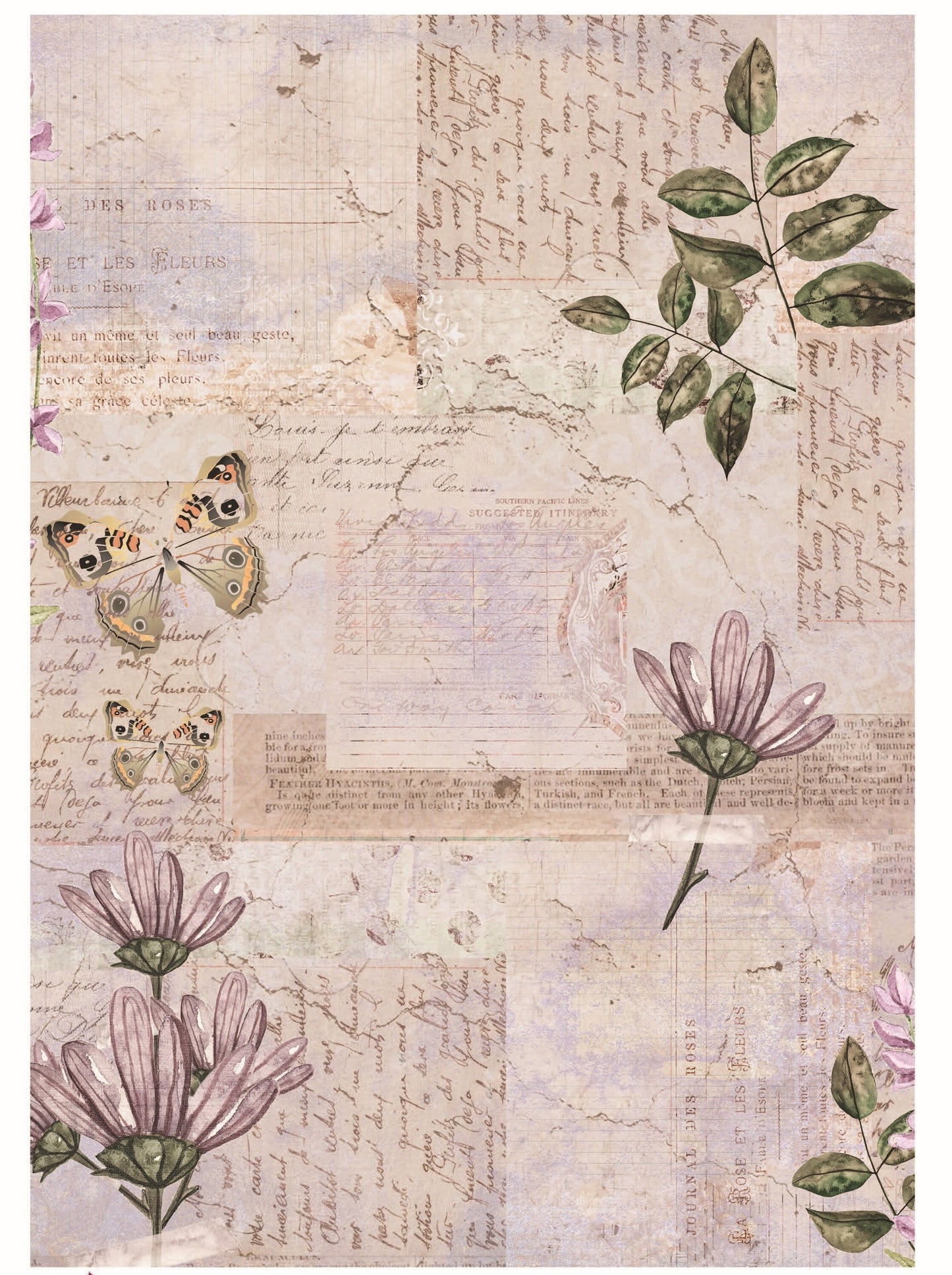 Vintage Decoupage - Decoupage Art - Large Size Rice Paper for Decoupage - Decoupage Crafts