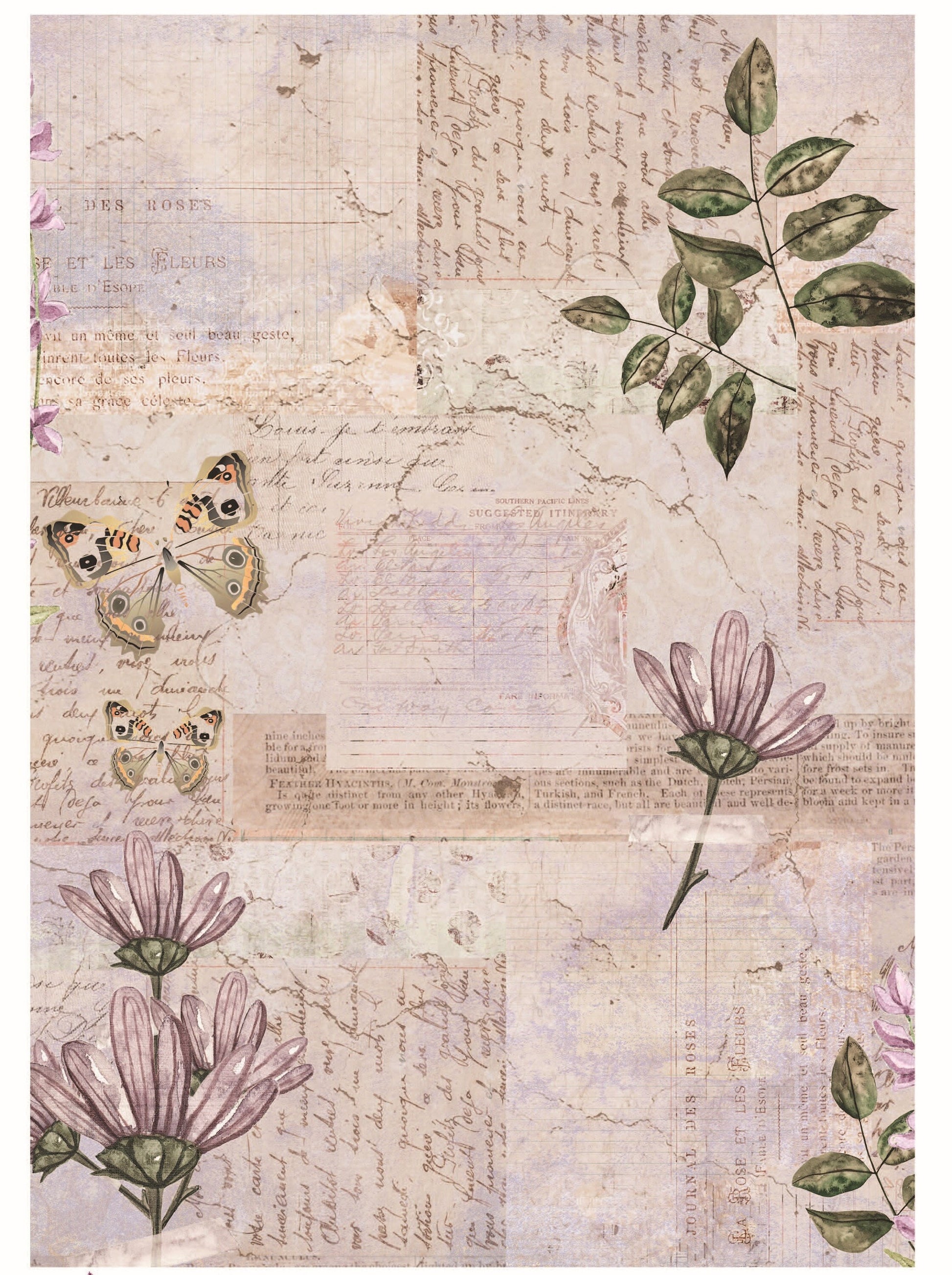 Vintage Decoupage - Decoupage Art - Large Size Rice Paper for Decoupage - Decoupage Crafts