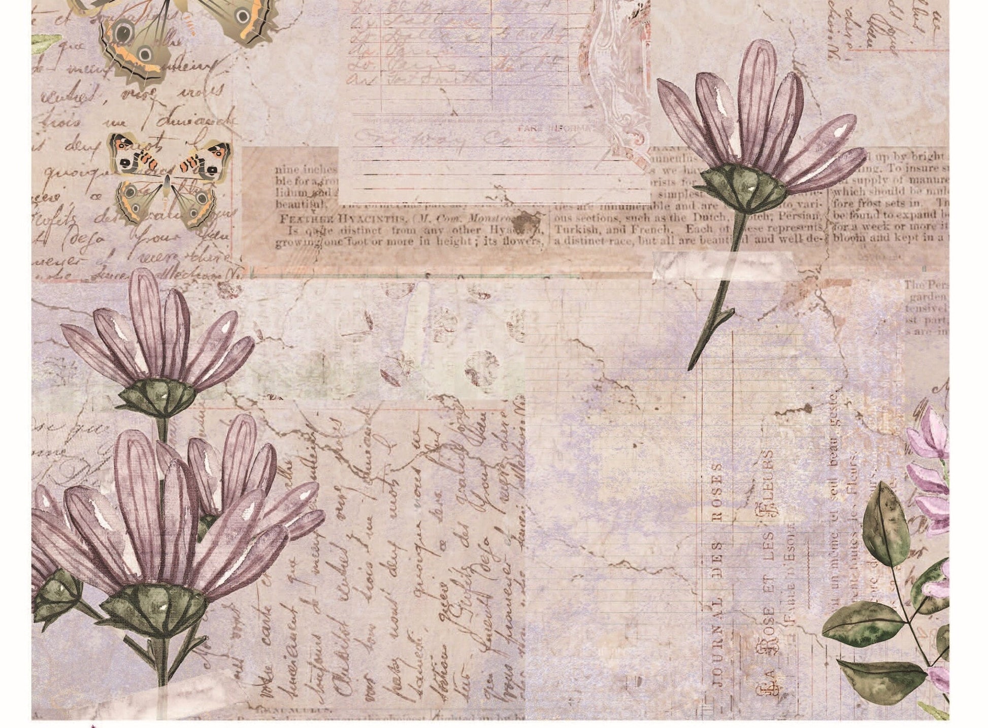 Vintage Decoupage - Decoupage Art - Large Size Rice Paper for Decoupage - Decoupage Crafts