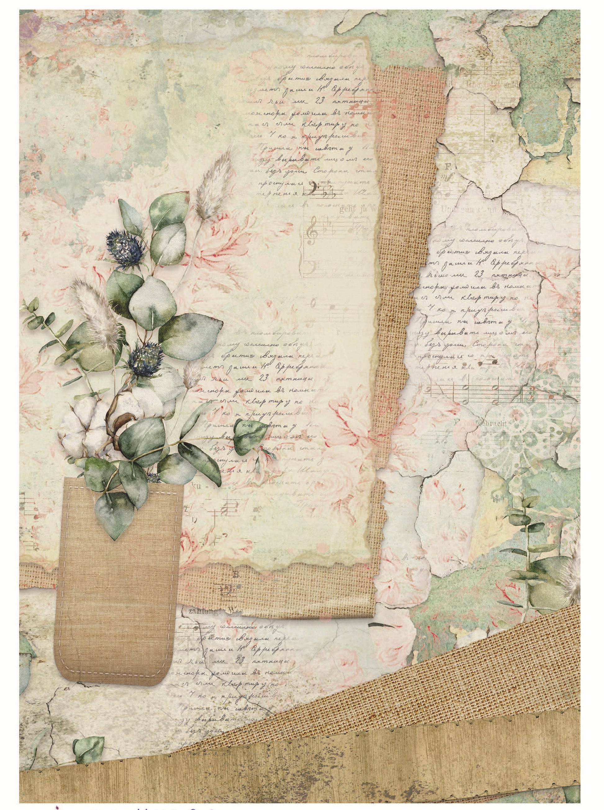Letter Vintage Decoupage - Decoupage Art - Large Size Rice Paper for Decoupage - Decoupage Crafts