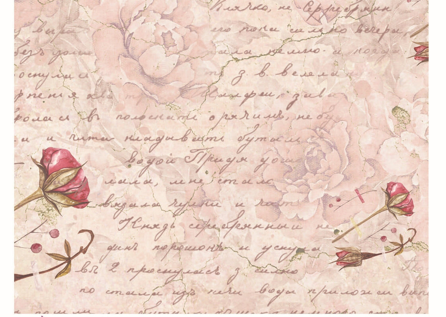 Red Letter Vintage Decoupage - Decoupage Art - Large Size Rice Paper for Decoupage - Decoupage Crafts