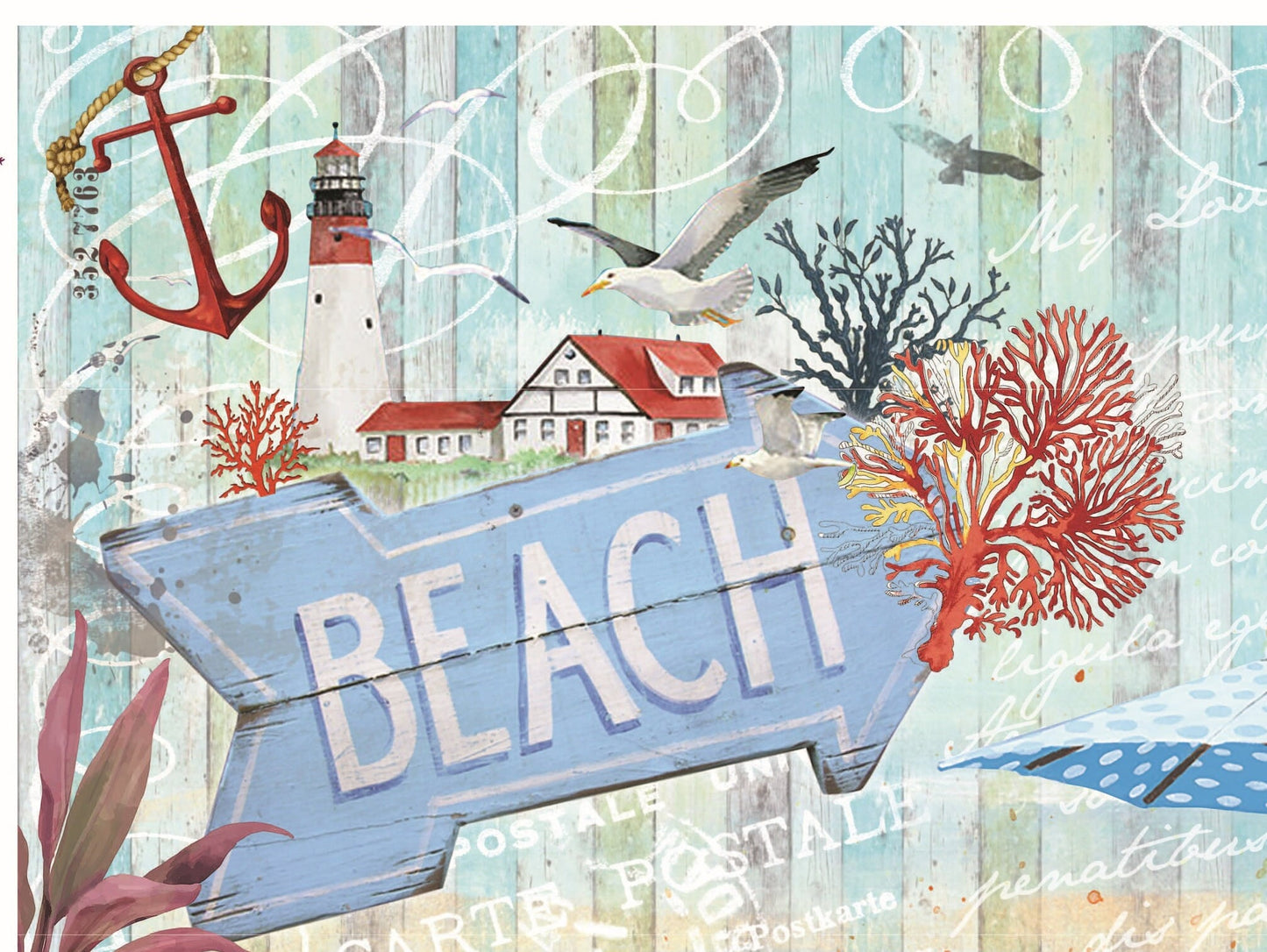 Beach Life - Lobster - Decorative Paper - Decoupage Art - Large Size Rice Paper for Decoupage - Decoupage Crafts