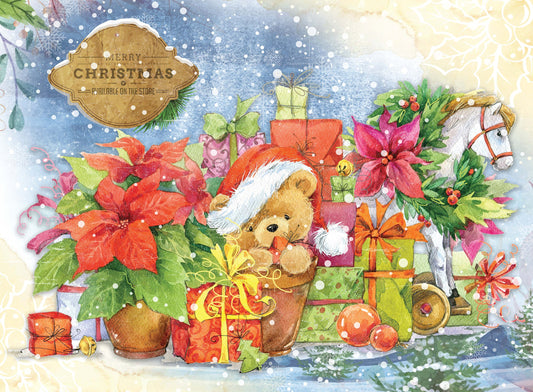 Christmas - Teddy Bear - Dear Santa - Gift - Horse - Decorative Christmas Paper - Decoupage for Furniture - Large Size Options