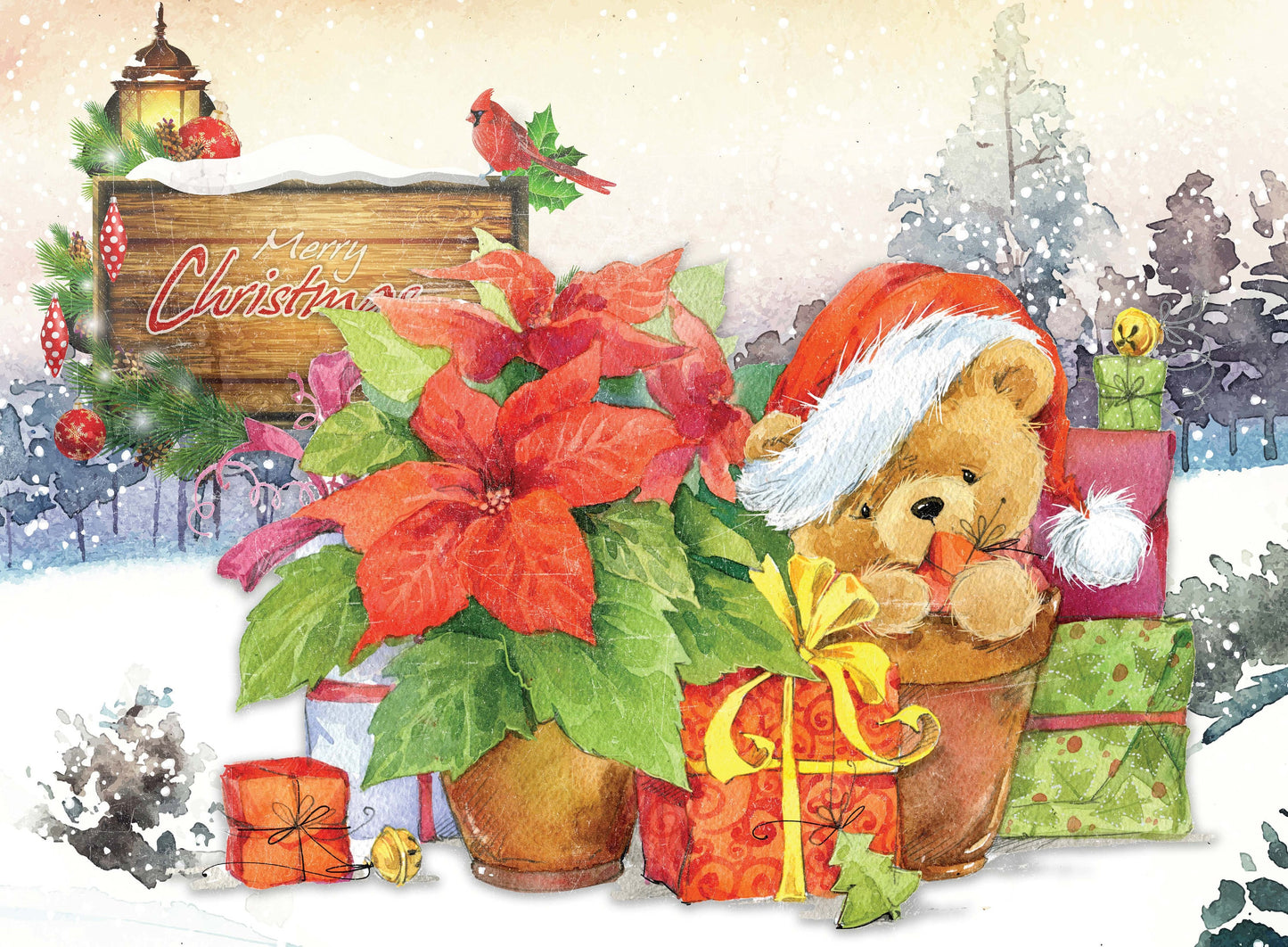 Christmas - Teddy Bear - Dear Santa - Gift - Horse - Decorative Christmas Paper - Decoupage for Furniture - Large Size Options