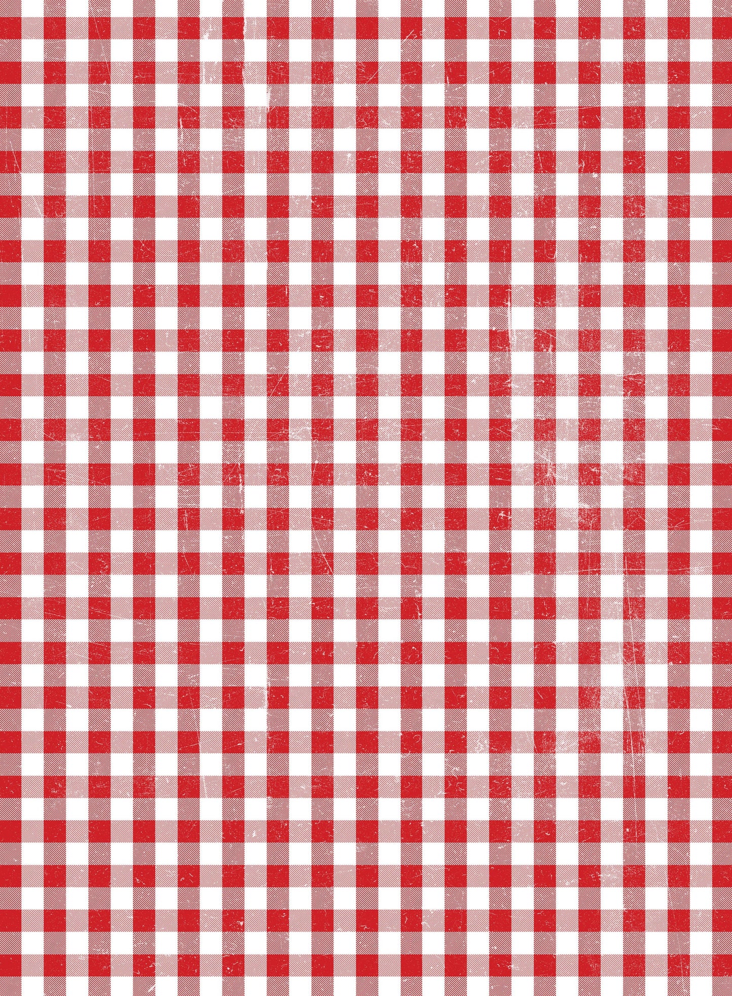 Merry Christmas - Gingham Pattern - Decorative Christmas Paper - Decoupage for Furniture - Large Size Options