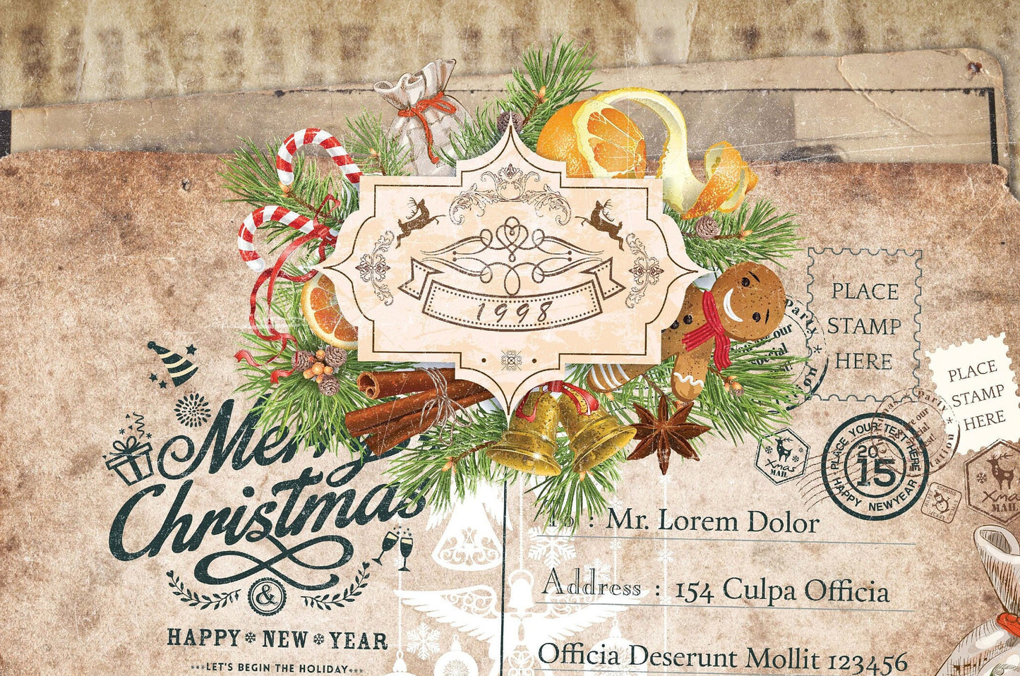 Merry Christmas - Decorative Christmas Paper - Decoupage for Furniture - Large Size Options
