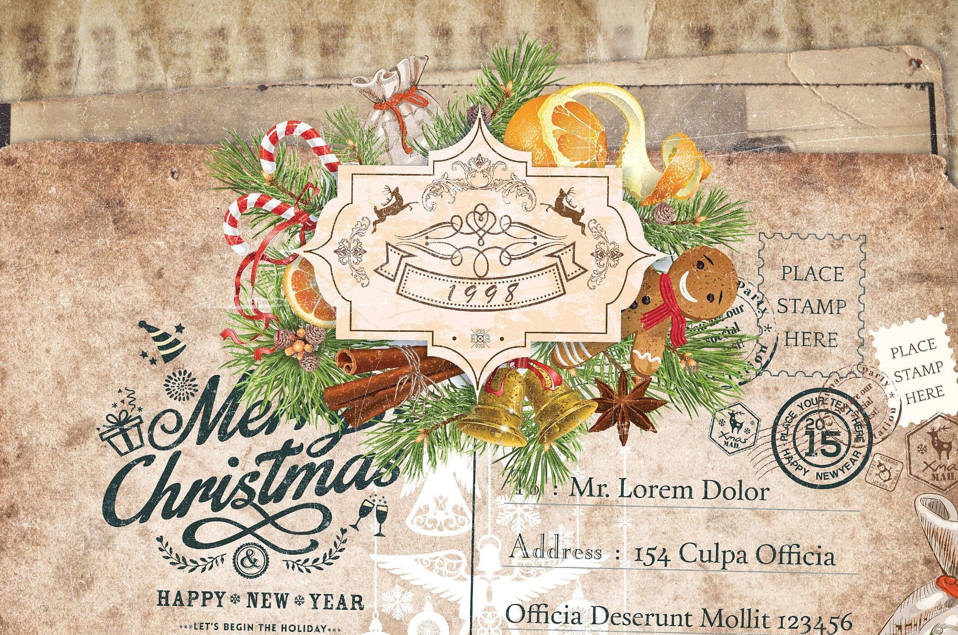 Merry Christmas - Decorative Christmas Paper - Decoupage for Furniture - Large Size Options