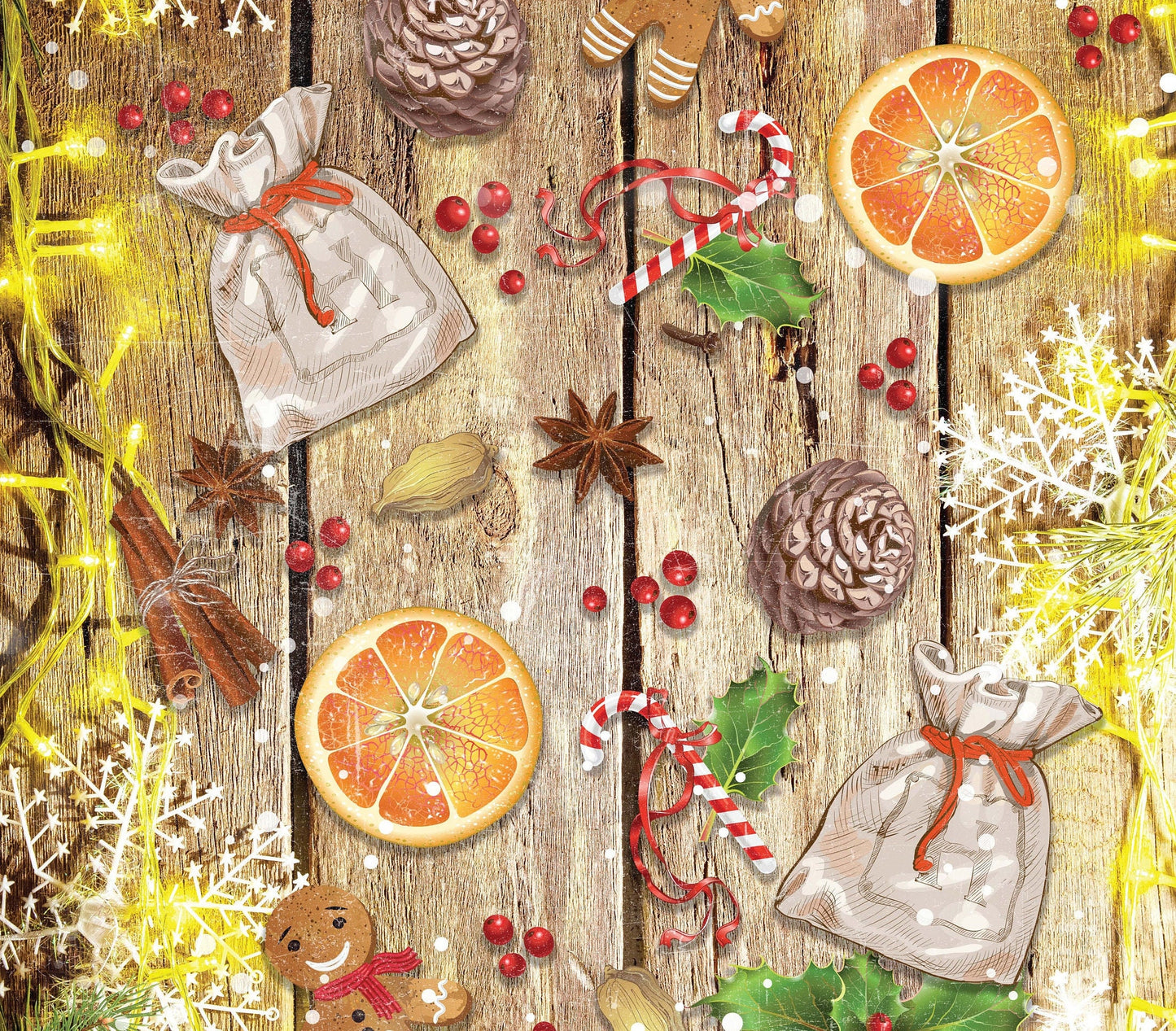 Merry Christmas - Decorative Christmas Paper - Decoupage for Furniture - Large Size Options