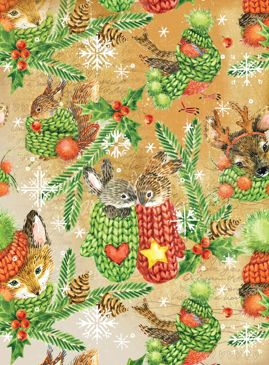 Merry Christmas - Decorative Christmas Paper - Decoupage for Furniture - Large Size Options