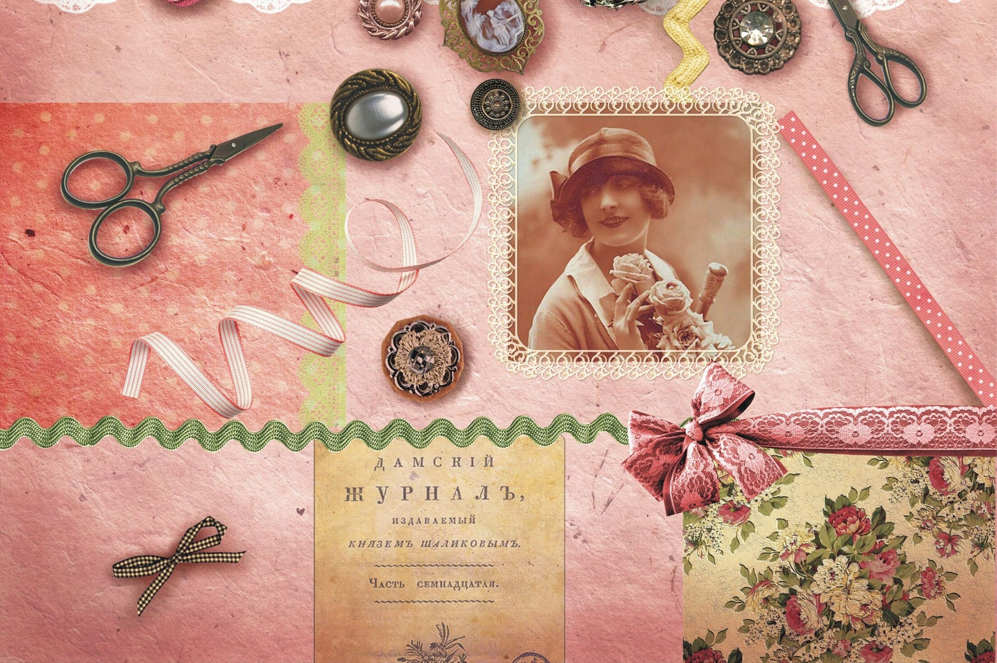 Women with Hat - Vintage Decoupage Art - Rice Paper - Decoupage for Furniture - Large Size Rice Paper for Decoupage