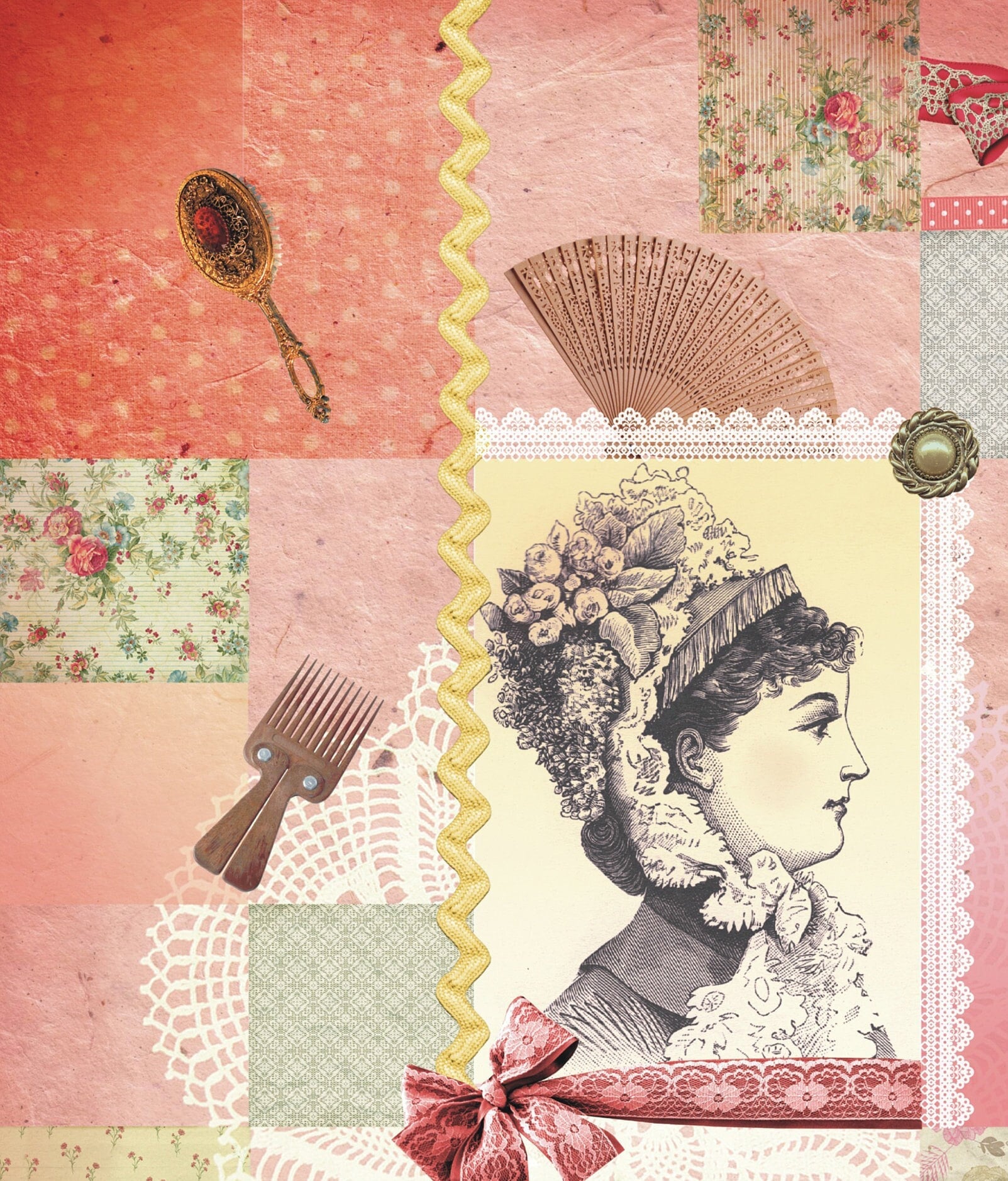 Women with Hat - Vintage Decoupage Art - Rice Paper - Decoupage for Furniture - Large Size Rice Paper for Decoupage