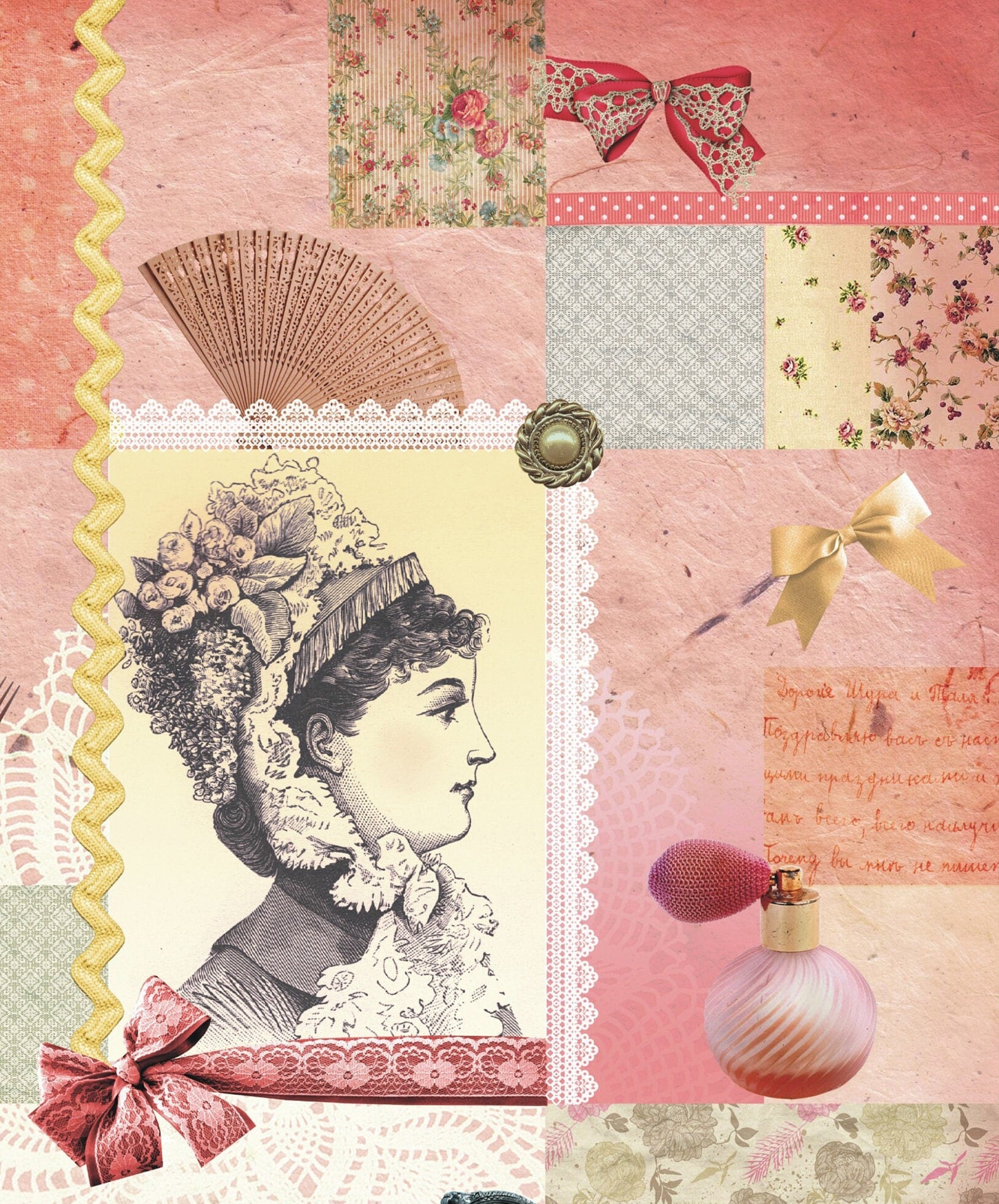 Women with Hat - Vintage Decoupage Art - Rice Paper - Decoupage for Furniture - Large Size Rice Paper for Decoupage