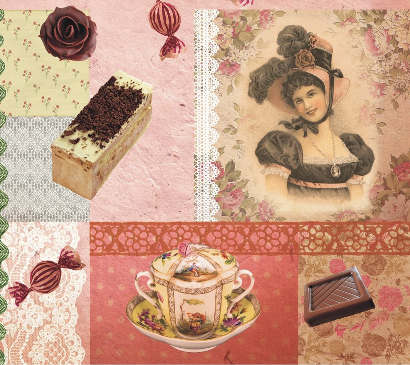 Tea Time - Vintage Decoupage Art - Rice Paper - Decoupage for Furniture - Large Size Rice Paper for Decoupage