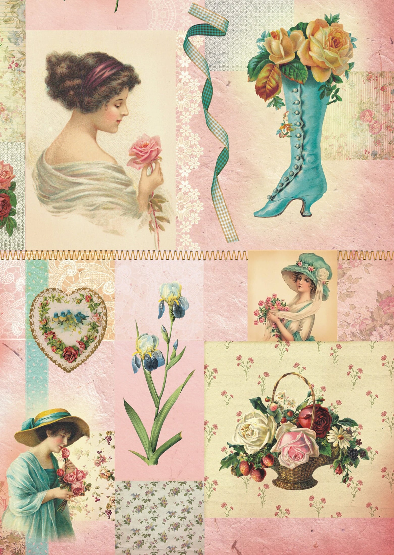 Roses Vintage Decoupage Paper – Furniture Art, Large Rice Paper