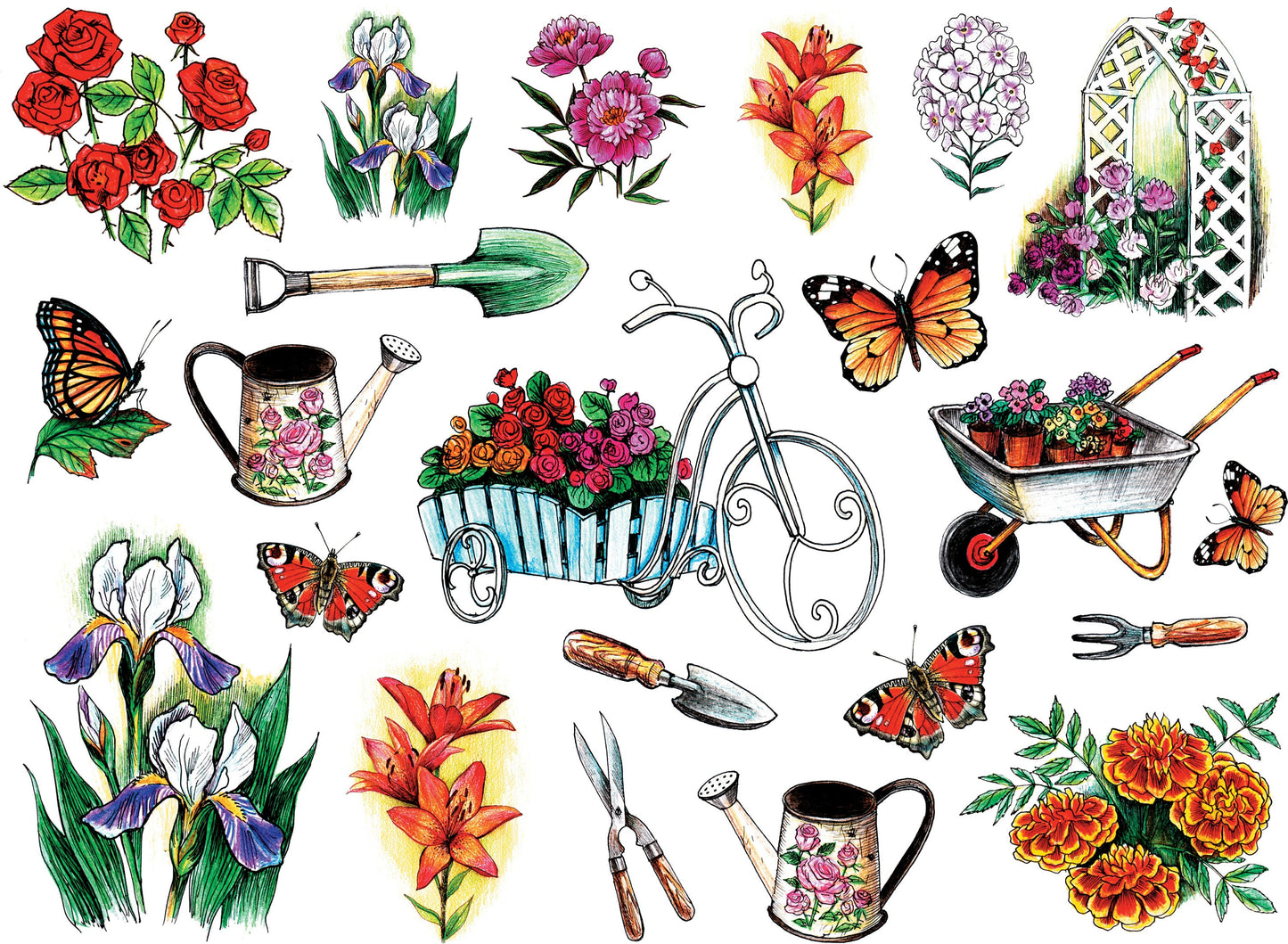 gardening decoupage