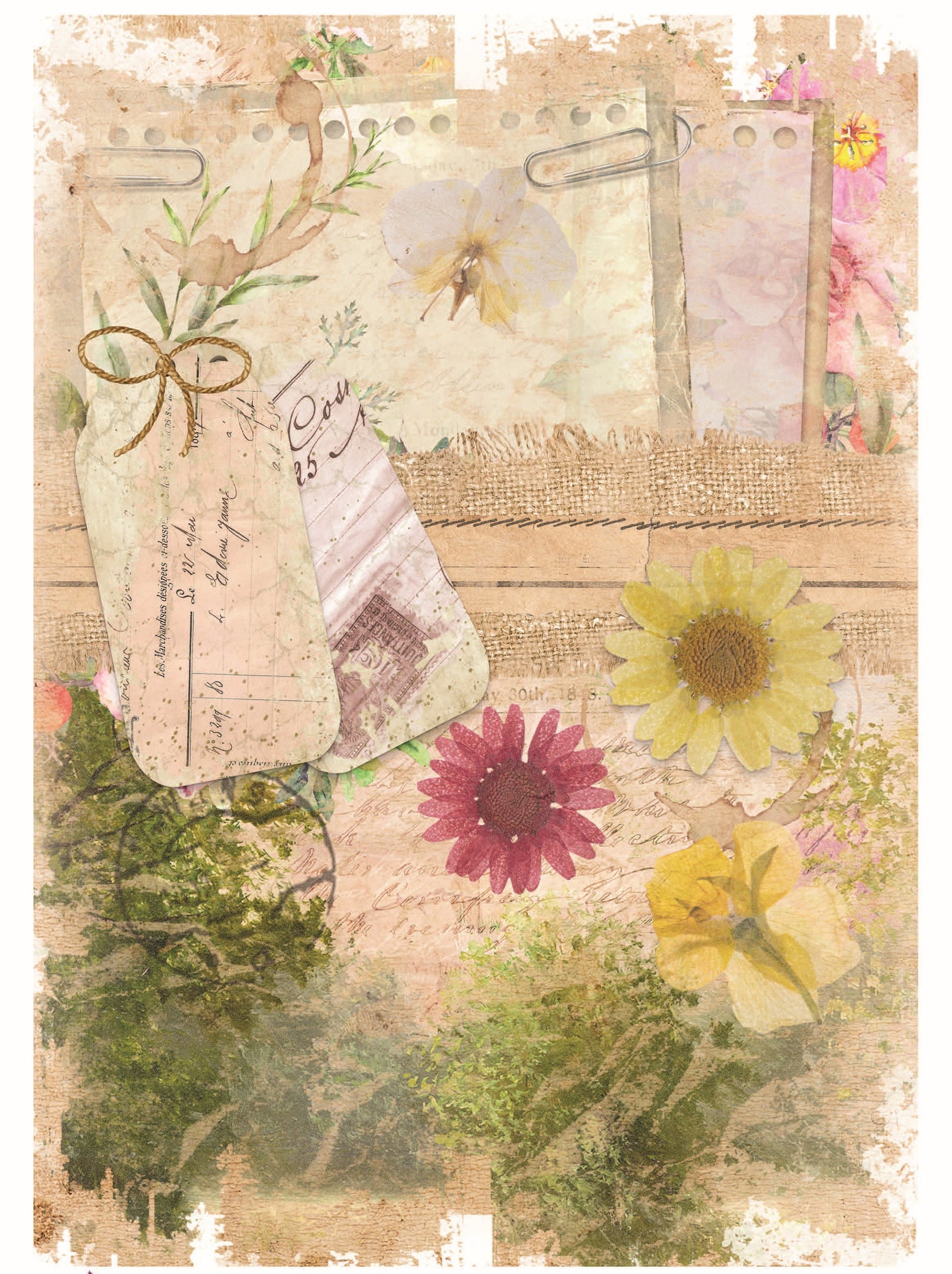 floral decoupage paper