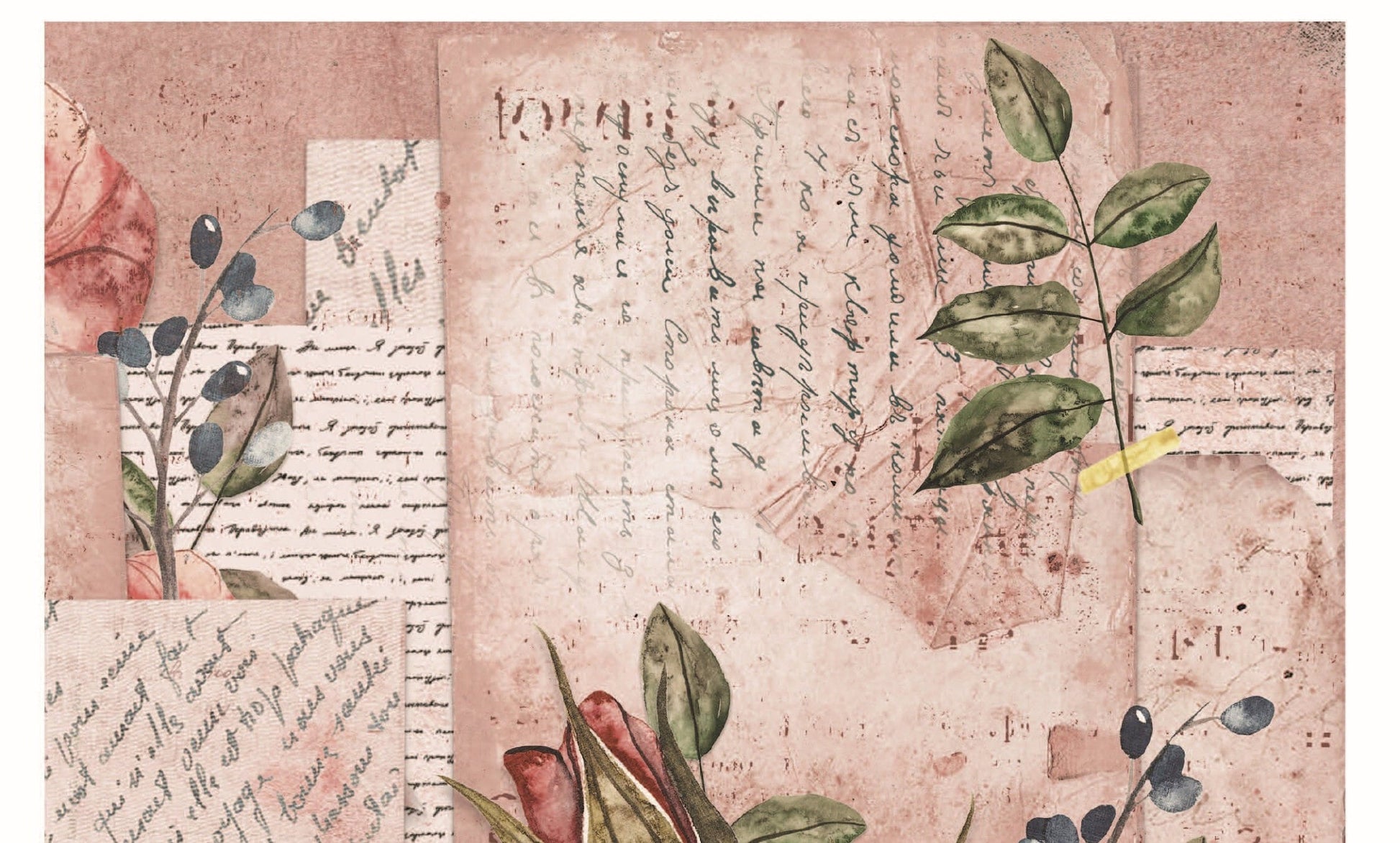 Red Flowers Vintage Decoupage - Decoupage Art - Large Size Rice Paper for Decoupage - Decoupage Crafts -