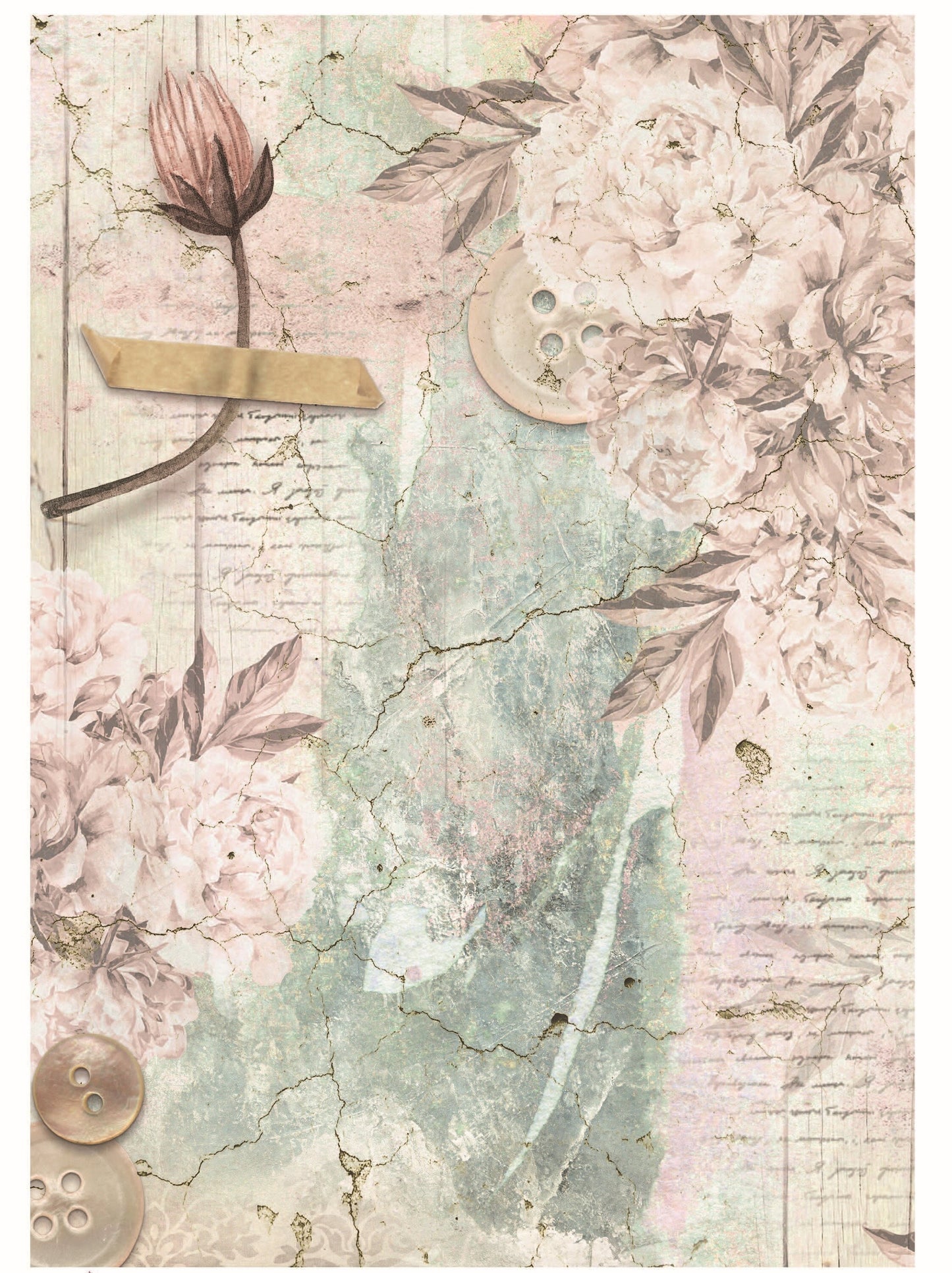 Old Wall Words Vintage Decoupage - Decoupage Art - Large Size Rice Paper for Decoupage - Decoupage Crafts