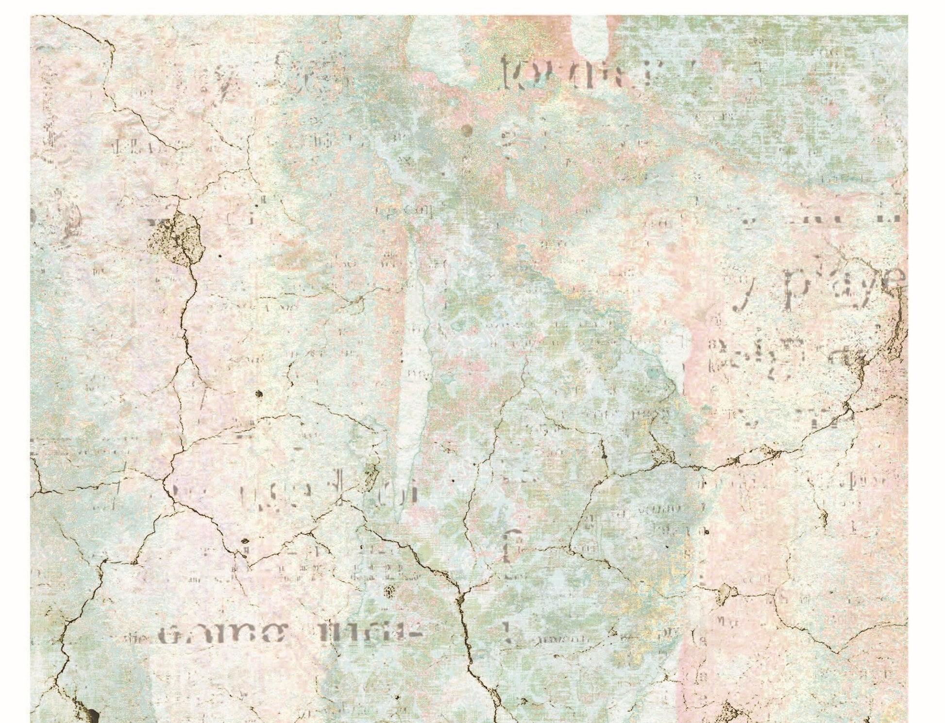 Greenish Vintage Texture Decoupage - Decoupage Art - Large Size Rice Paper for Decoupage - Decoupage Crafts