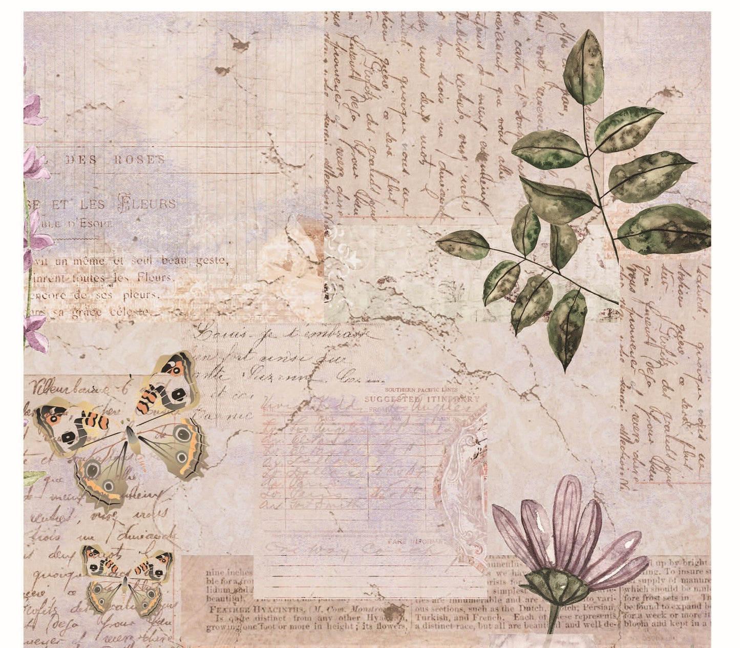 Vintage Decoupage - Decoupage Art - Large Size Rice Paper for Decoupage - Decoupage Crafts