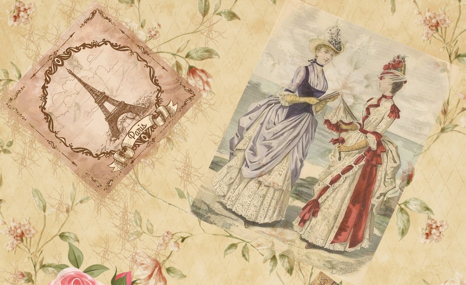 Vintage Decoupage Paper - Decoupage Art - Large Size Rice Paper for Decoupage - A3 A2 A1 A0