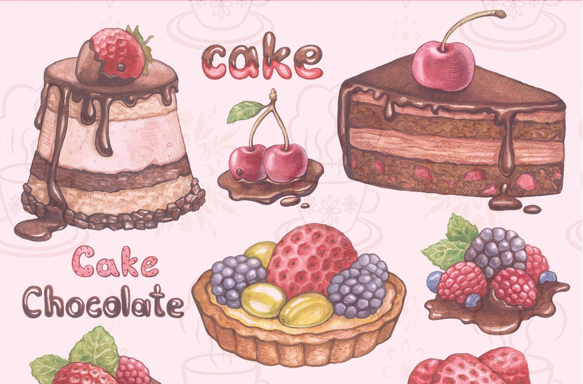 Cake Vintage Decoupage Paper - Decoupage Art - Large Size Rice Paper for Decoupage - A3 A2 A1 A0