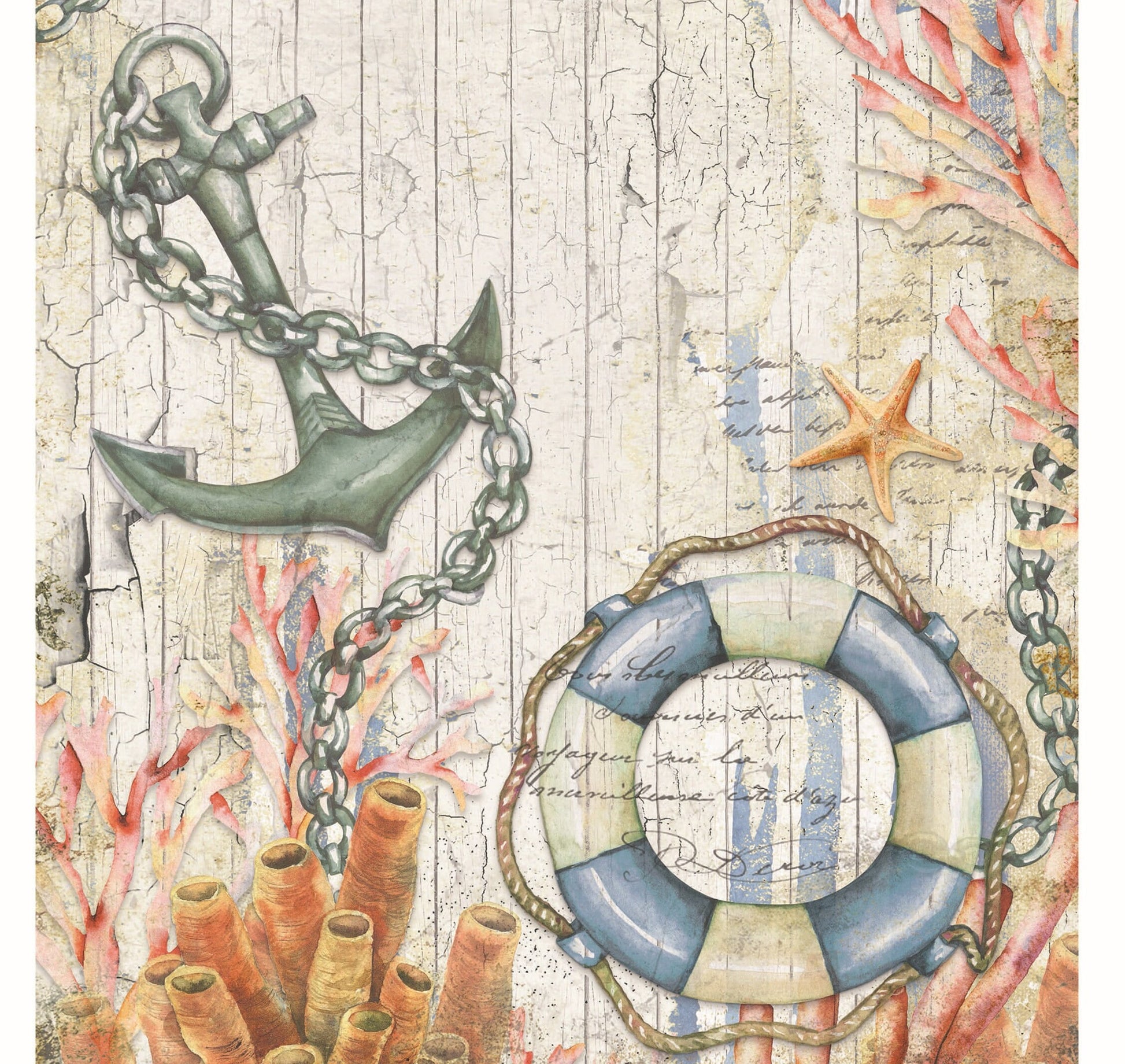 Anchor - Sea Life - Decorative Paper - Decoupage Art - Large Size Rice Paper for Decoupage - Decoupage Crafts