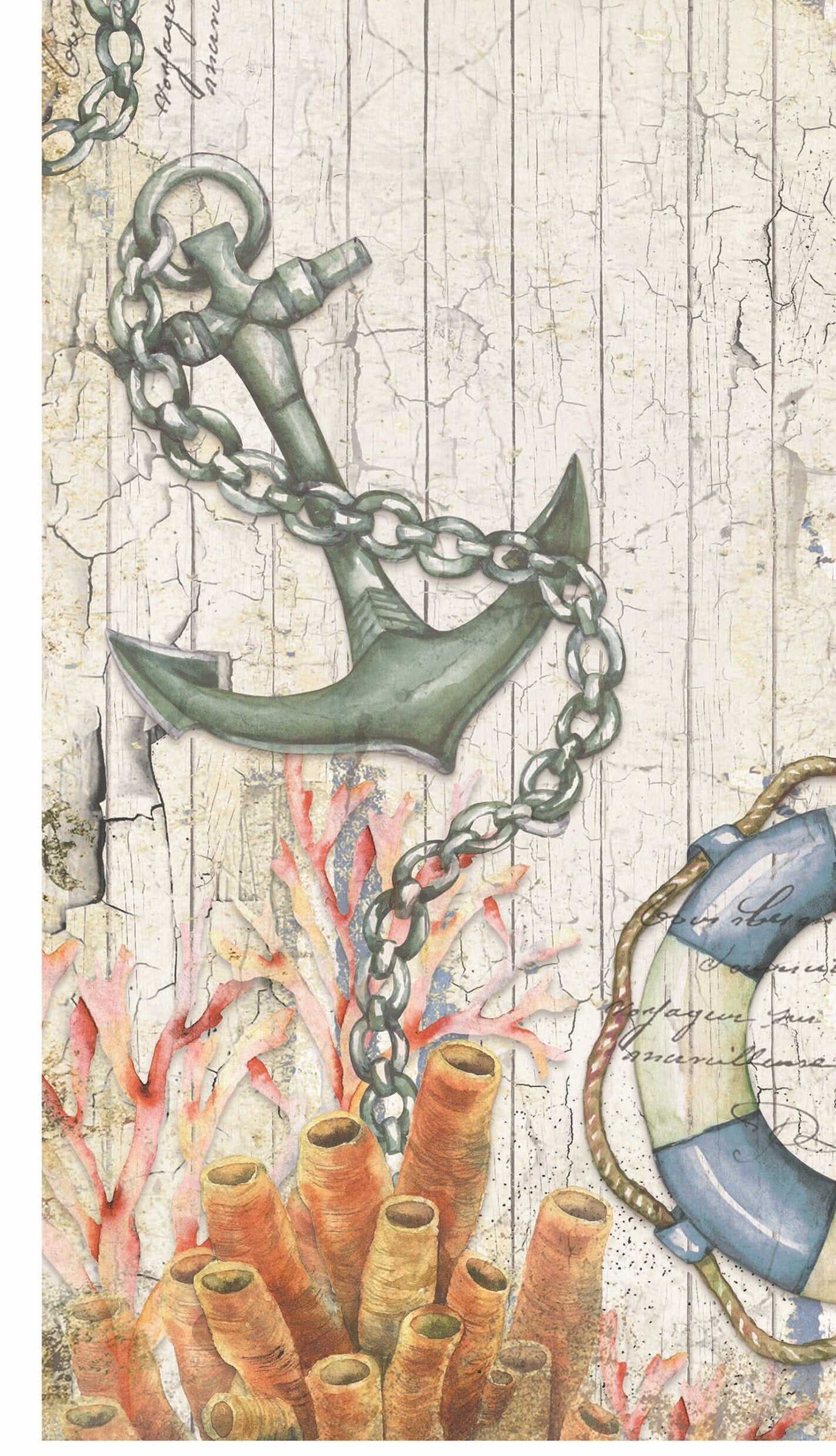 Anchor - Sea Life - Decorative Paper - Decoupage Art - Large Size Rice Paper for Decoupage - Decoupage Crafts