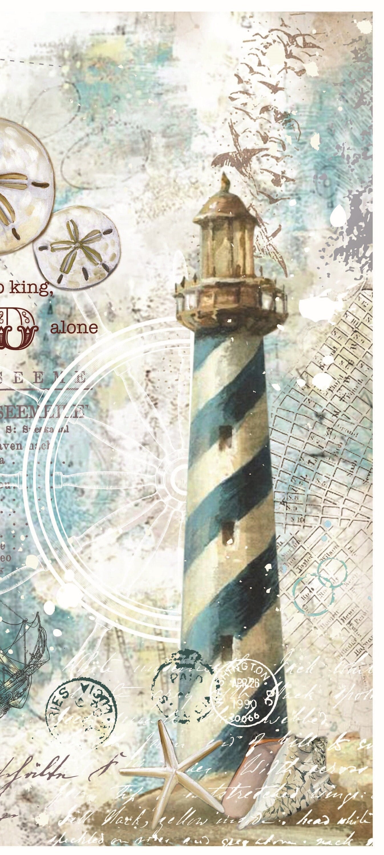 Lighthouse - Decorative Paper - Decoupage Art - Large Size Rice Paper for Decoupage - Decoupage Crafts