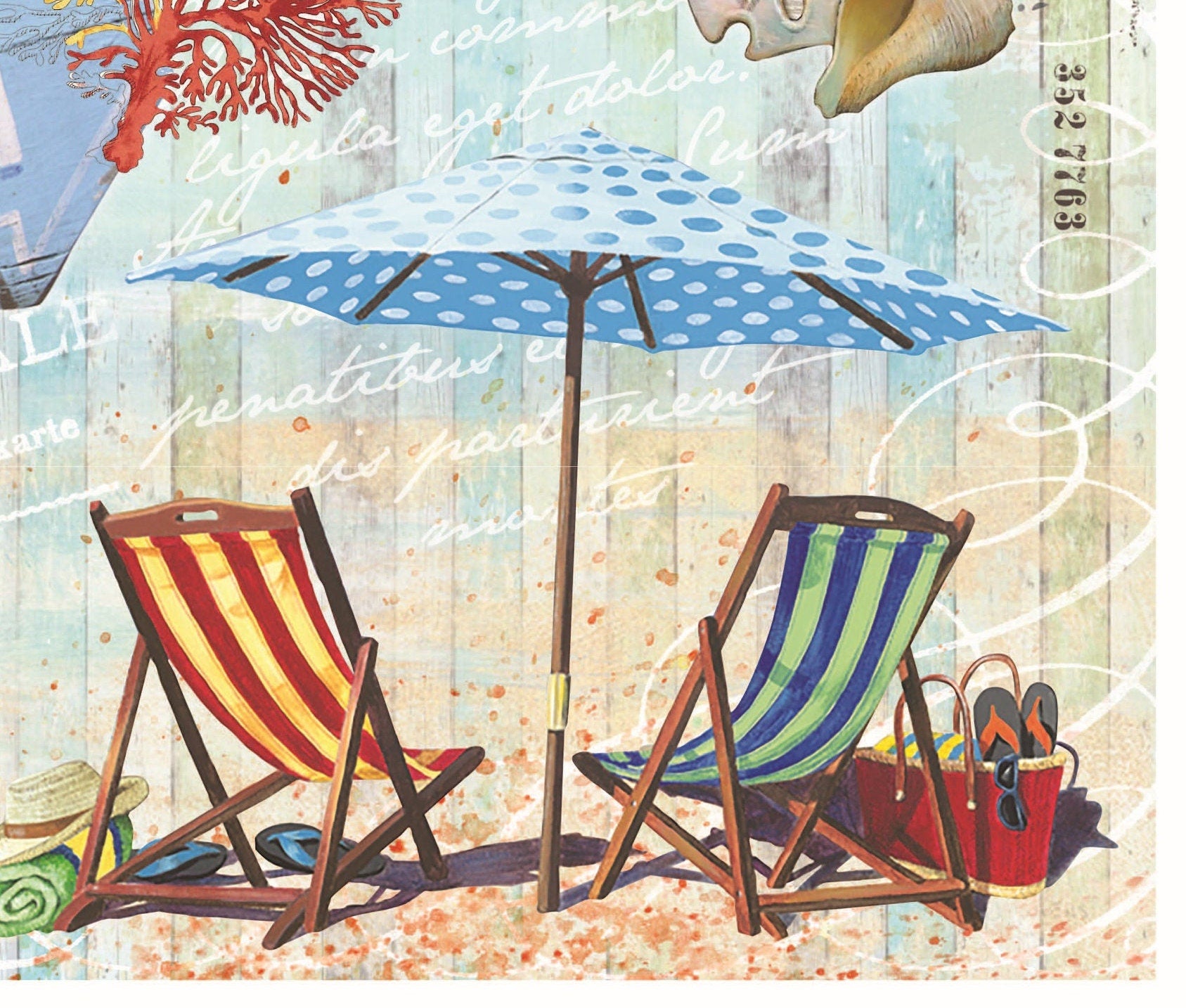Beach Life - Lobster - Decorative Paper - Decoupage Art - Large Size Rice Paper for Decoupage - Decoupage Crafts