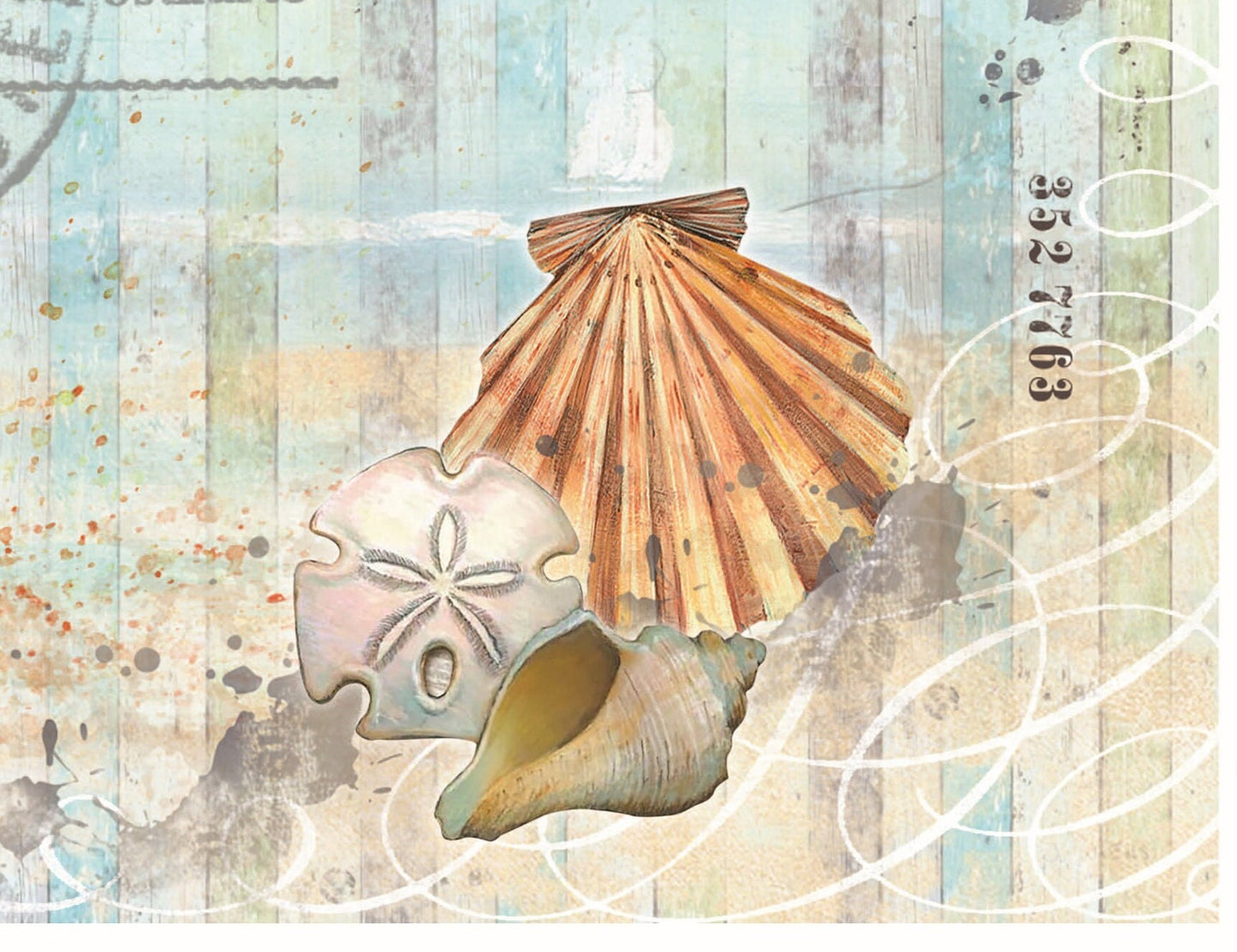 Sea Shell - Decorative Paper - Decoupage Art - Large Size Rice Paper for Decoupage - Decoupage Crafts