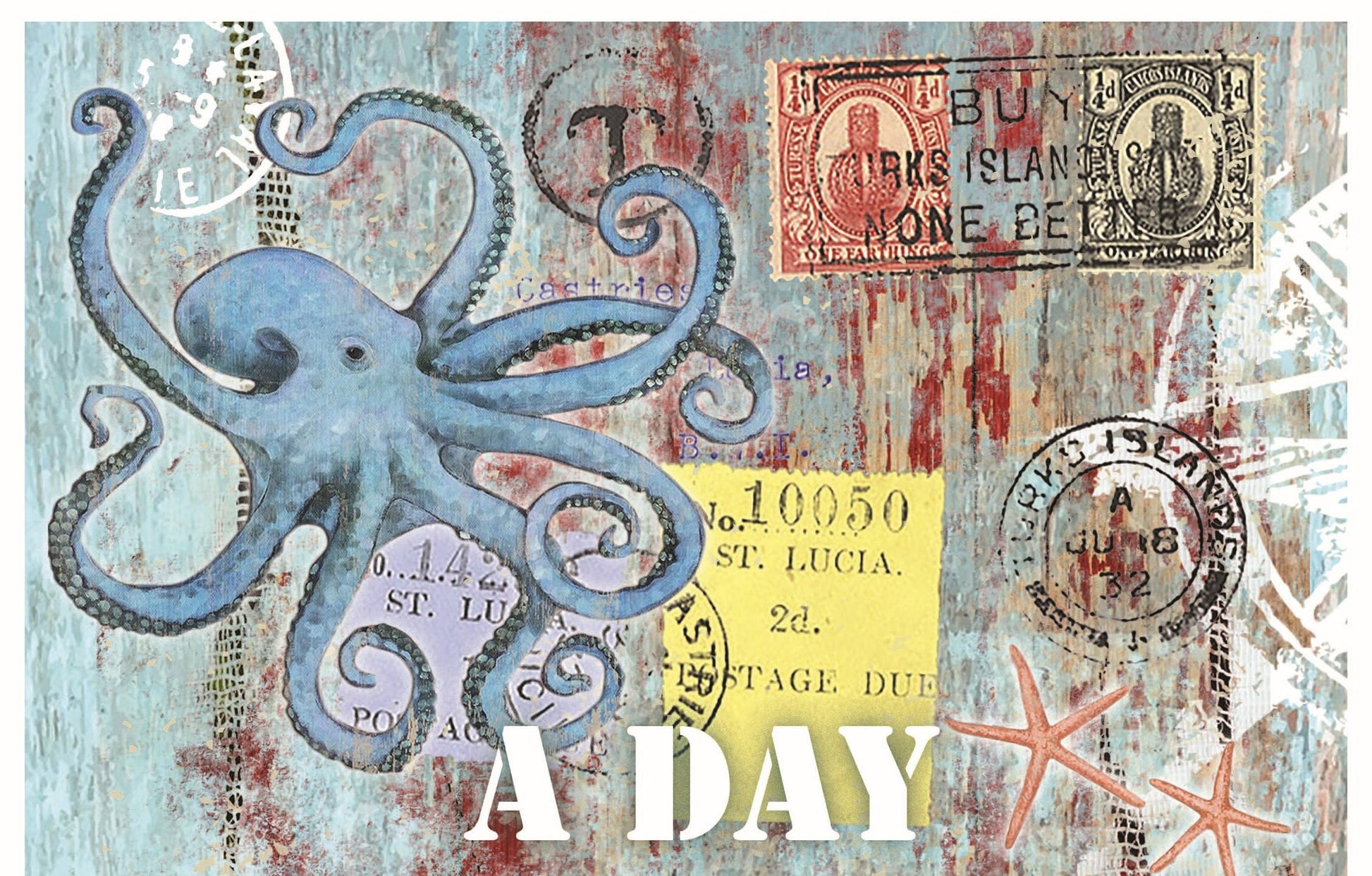 Octopus - Decorative Paper - Decoupage Art - Large Size Rice Paper for Decoupage - Decoupage Crafts
