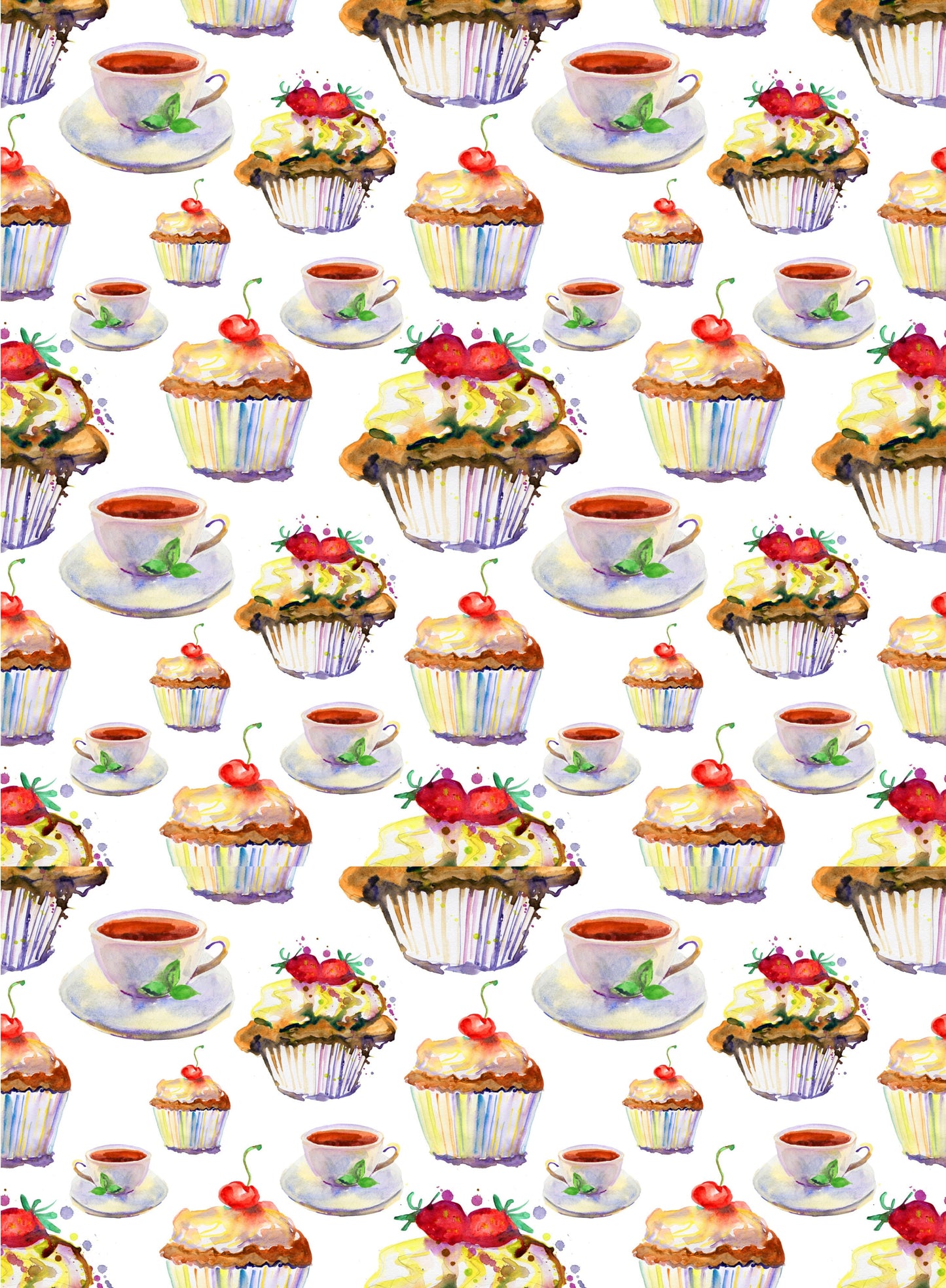 Cupcake Decoupage Paper - Decoupage Art - Large Size Rice Paper for Decoupage - A3 A2 A1 A0