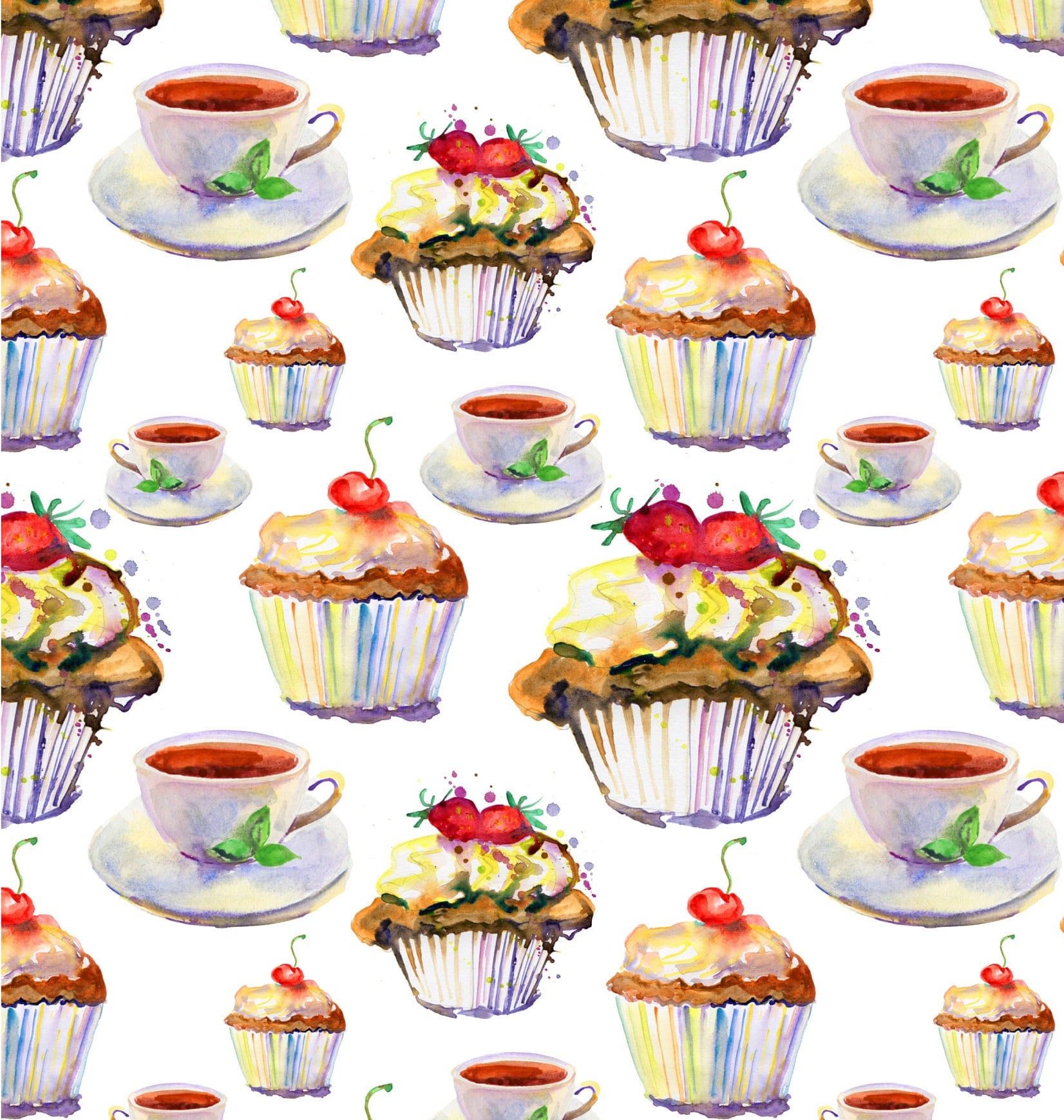Cupcake Decoupage Paper - Decoupage Art - Large Size Rice Paper for Decoupage - A3 A2 A1 A0