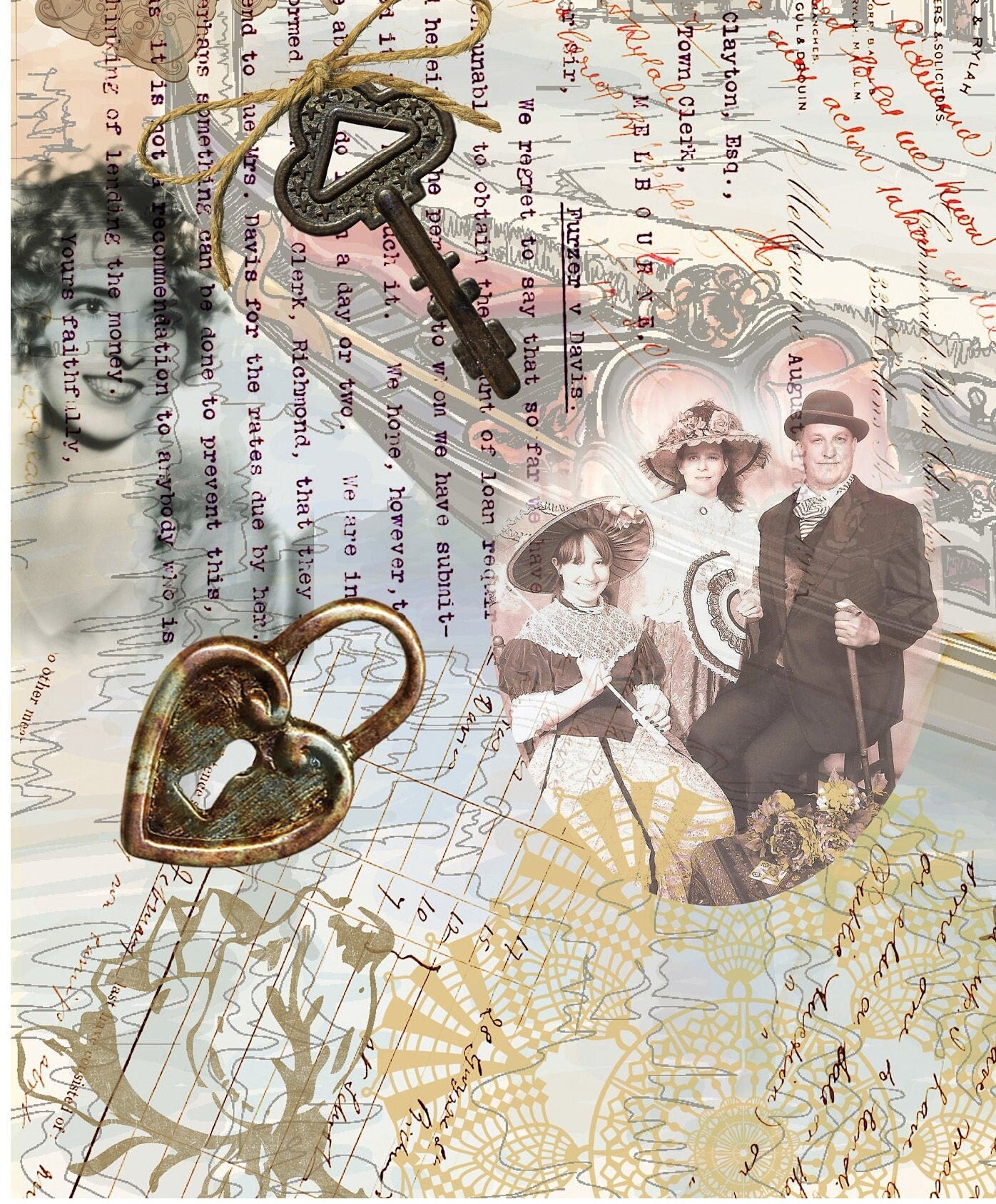 Words - Family - Keys Decoupage Paper - Decoupage Art - Large Size Rice Paper for Decoupage - A3 A2 A1 A0