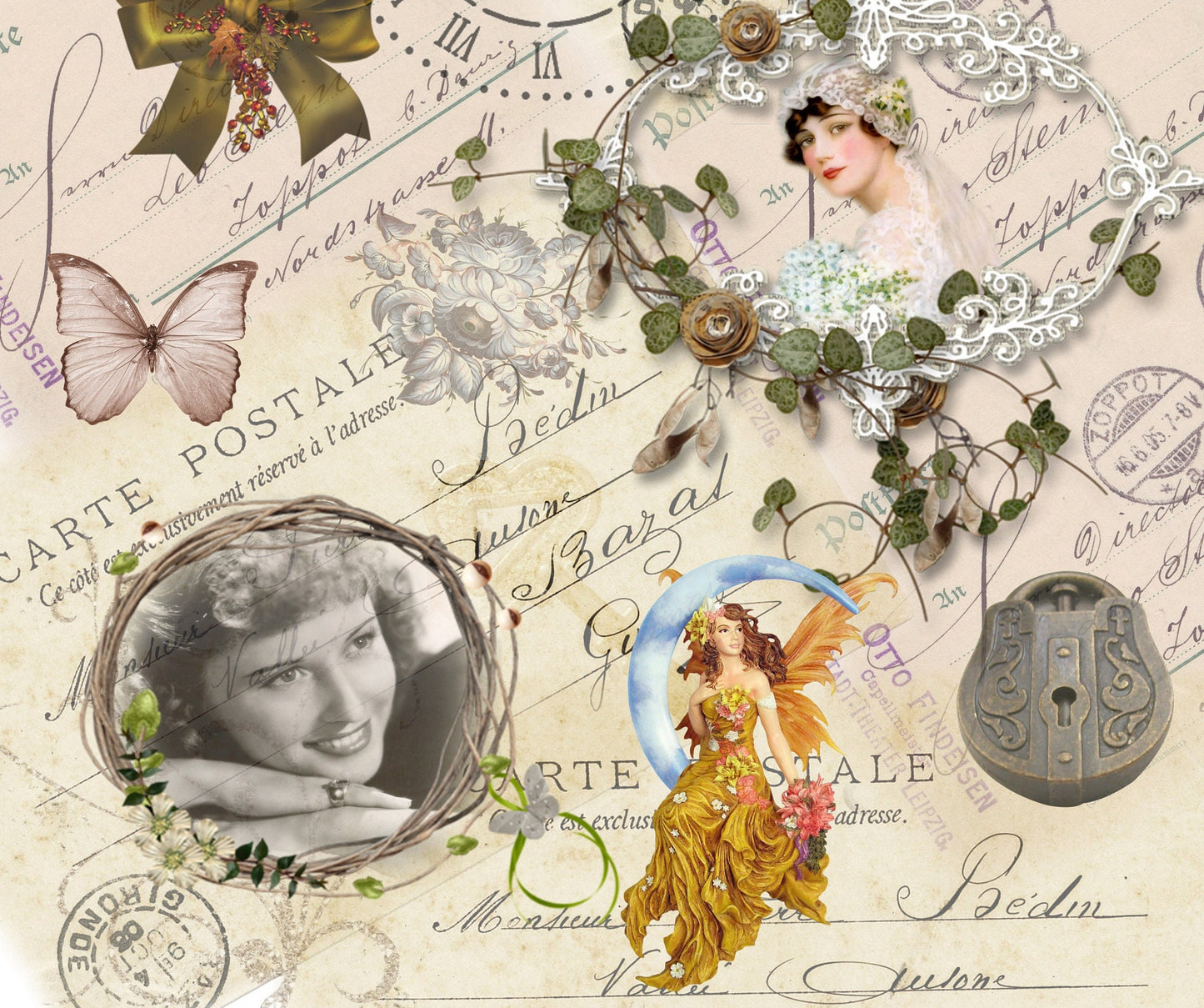 Vintage Pattern Decoupage Paper - Decoupage Art - Large Size Rice Paper for Decoupage