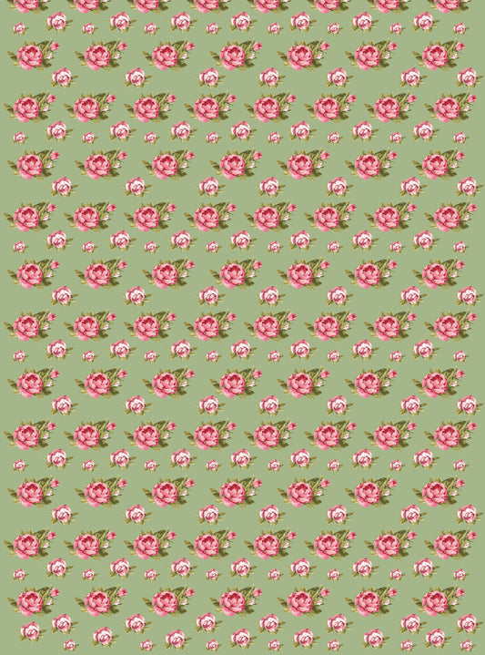 Rose Pattern Decoupage Paper - Decoupage Art - Large Size Rice Paper for Decoupage