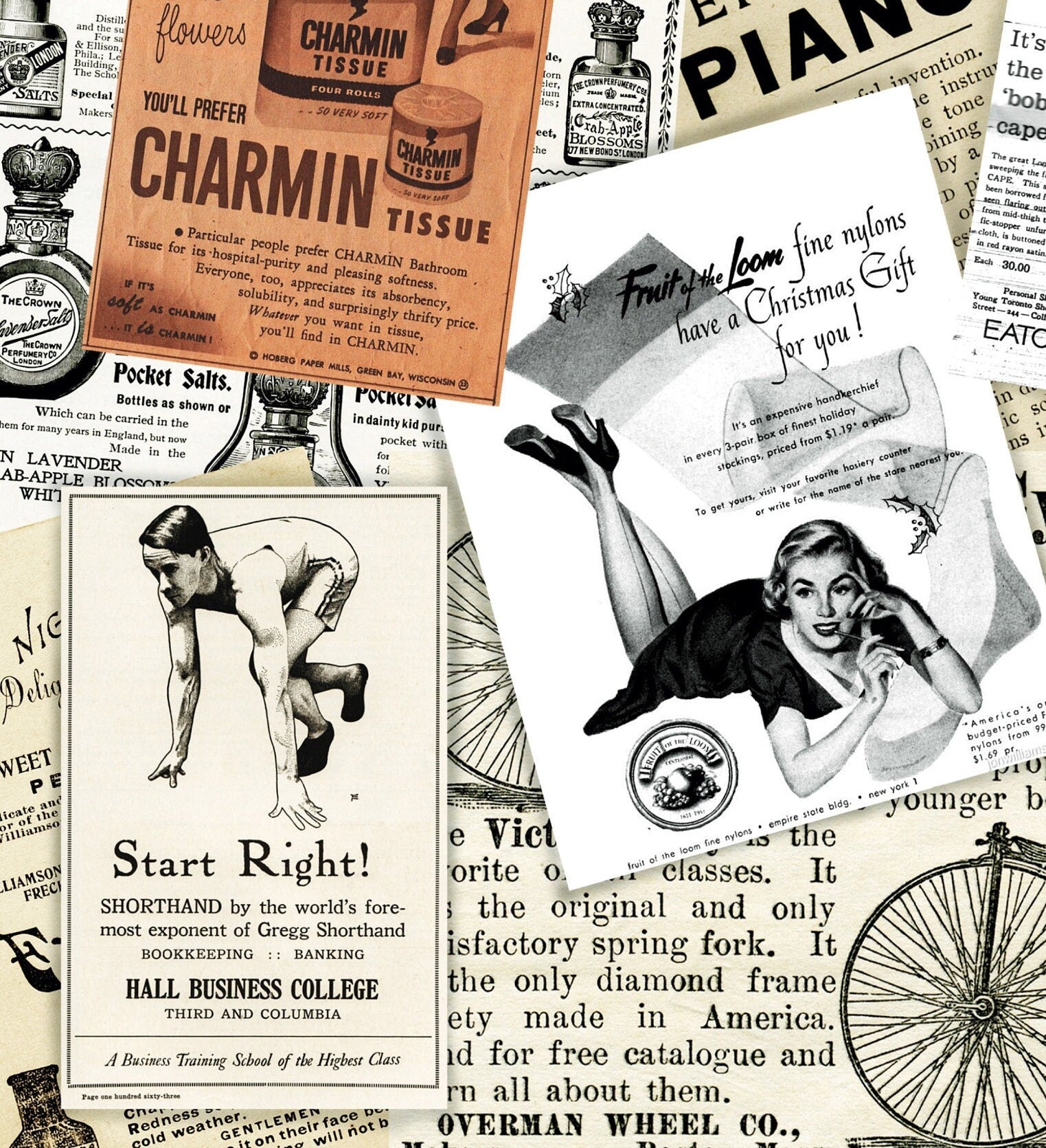Old Newspaper Vintage Decoupage Paper - Decoupage Art - Large Size Rice Paper for Decoupage - A3 A2 A1