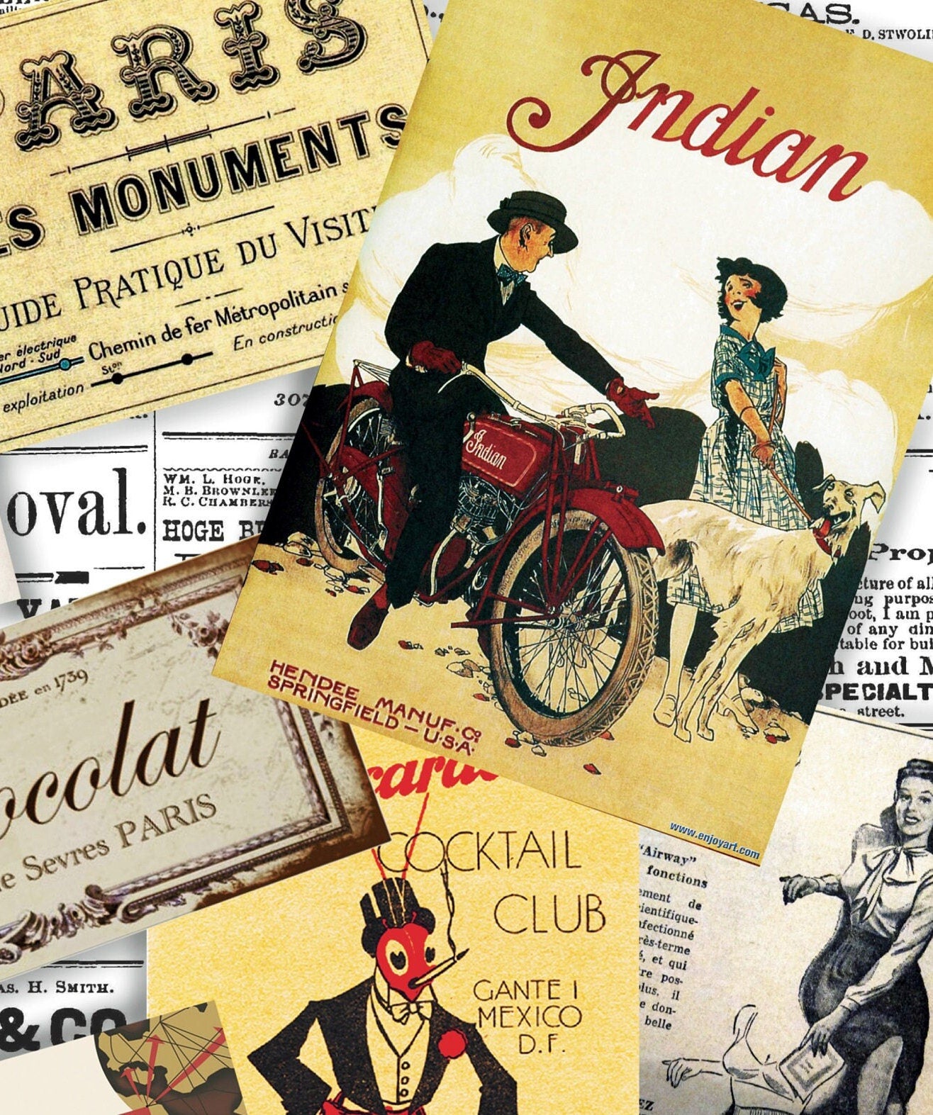 Old Newspaper Vintage Decoupage Paper - Decoupage Art - Large Size Rice Paper for Decoupage - A3 A2 A1