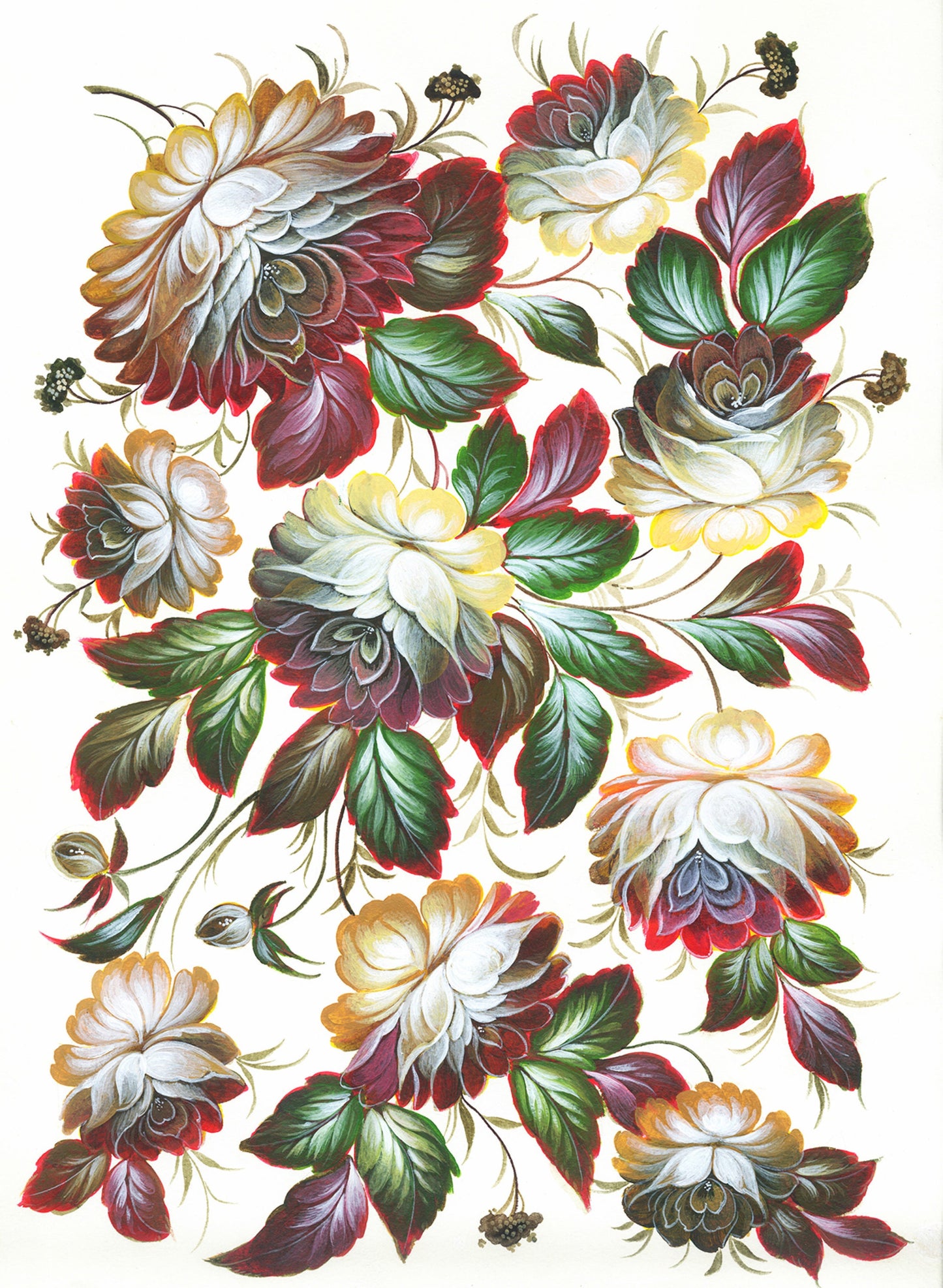 Peony Flowers Decoupage Paper - Decoupage Art - Large Size Rice Paper for Decoupage