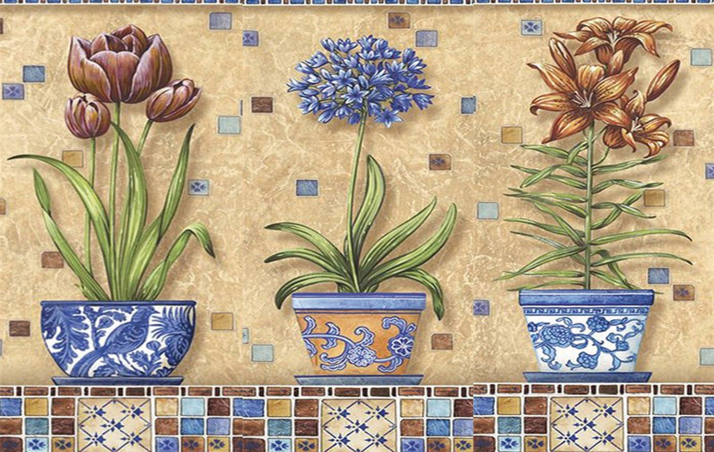 Flowers Vintage Decoupage Paper - Decoupage Art - Large Size Rice Paper for Decoupage - A3 A2 A1 A0