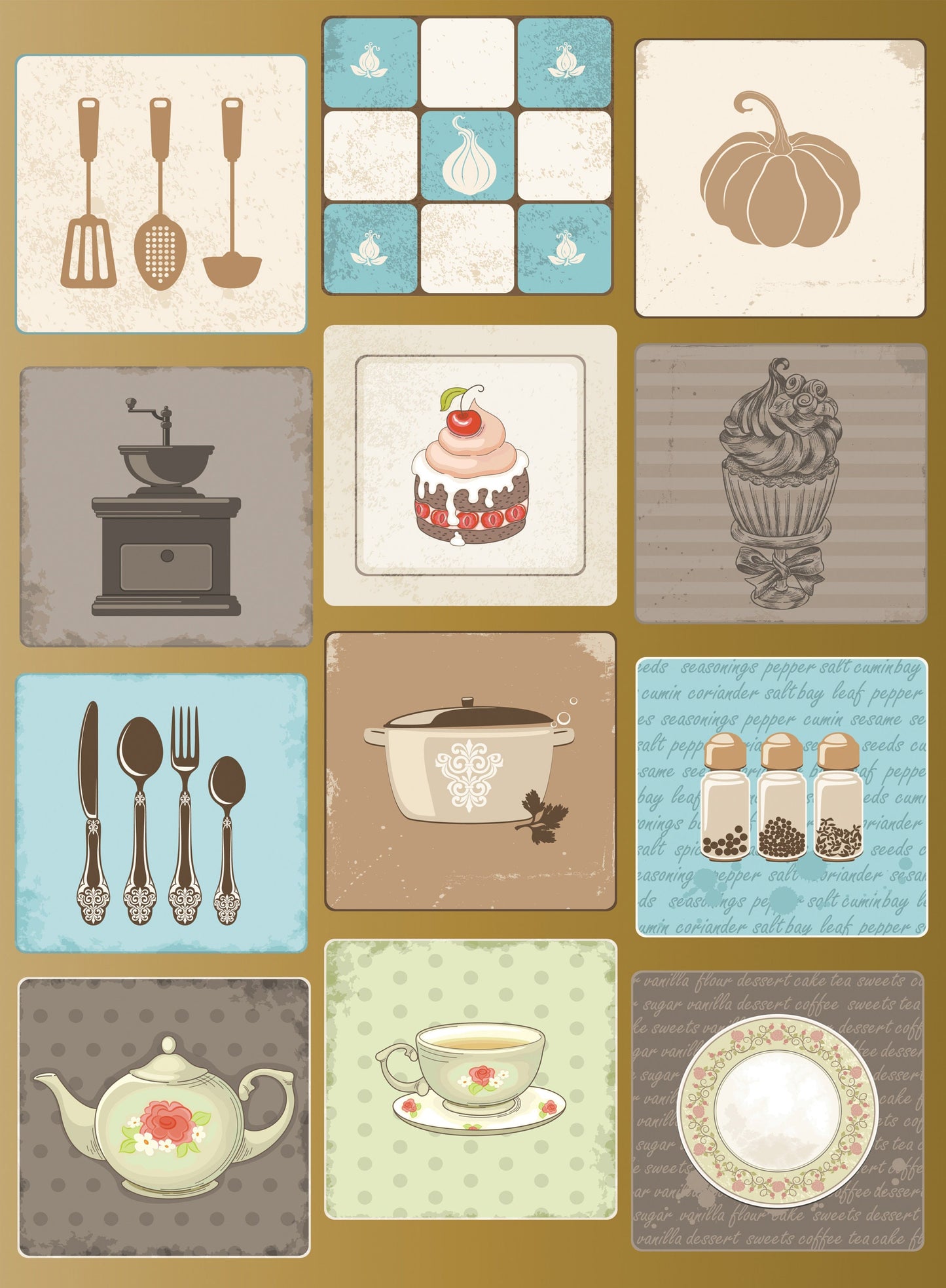 kitchen decoupage