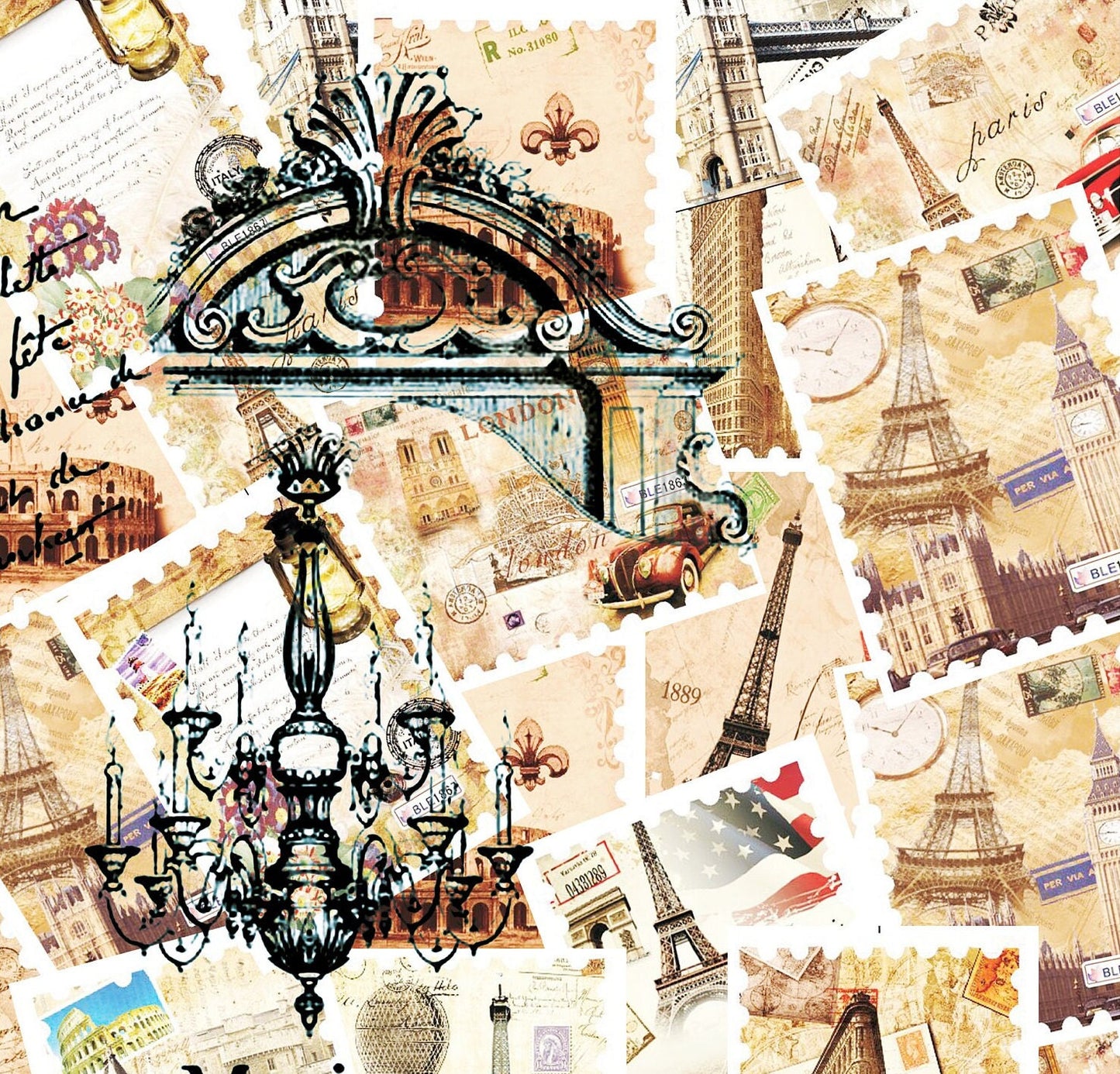 Large Decoupage Paper - Decoupage Art - Rice Paper for Decoupage - Vintage Decoupage