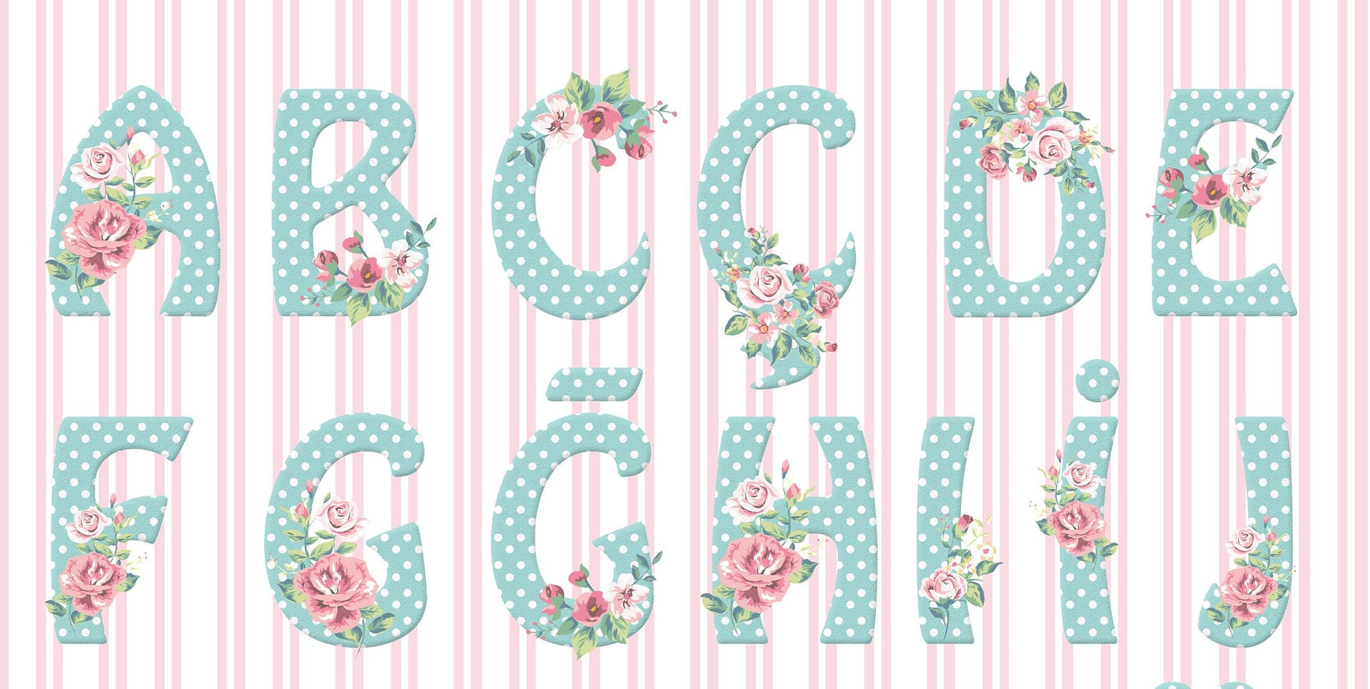 Large Decoupage Paper - Decoupage Art - Rice Paper for Decoupage - Vintage Decoupage - Floral Alphabet