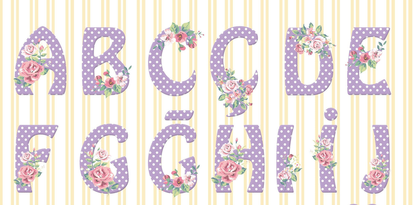 Large Decoupage Paper - Decoupage Art - Rice Paper for Decoupage - Vintage Decoupage - Floral Alphabet