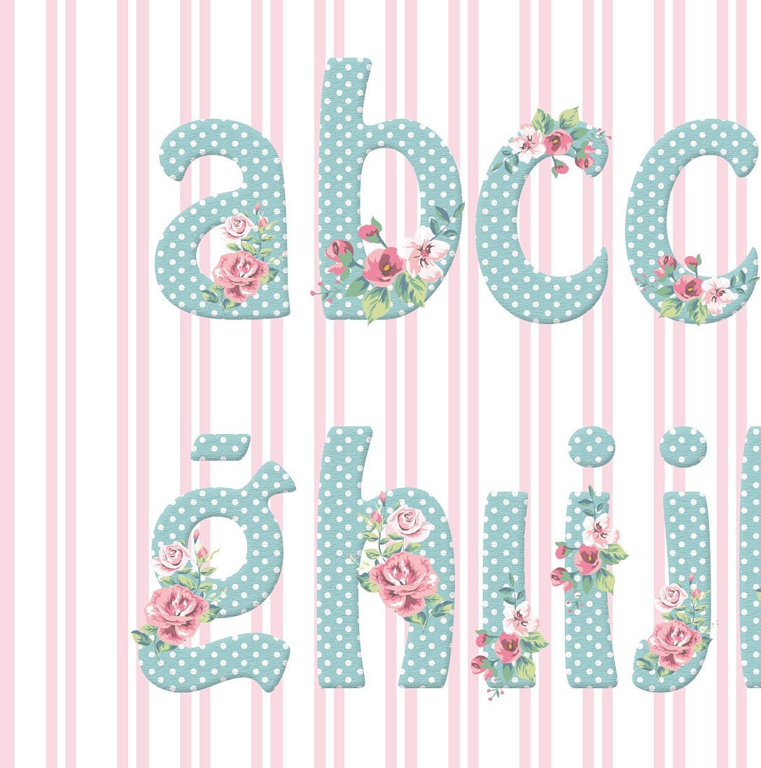 Large Decoupage Paper - Decoupage Art - Rice Paper for Decoupage - Vintage Decoupage - Floral Alphabet
