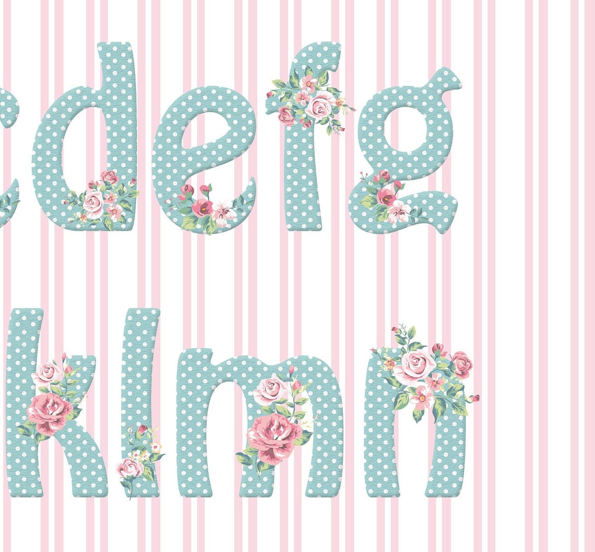 Large Decoupage Paper - Decoupage Art - Rice Paper for Decoupage - Vintage Decoupage - Floral Alphabet