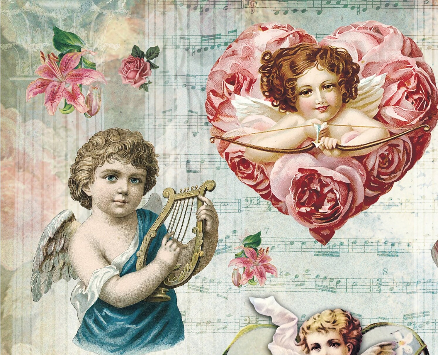 Vintage Angels Decoupage Rice Paper – Crafting Art Supplies