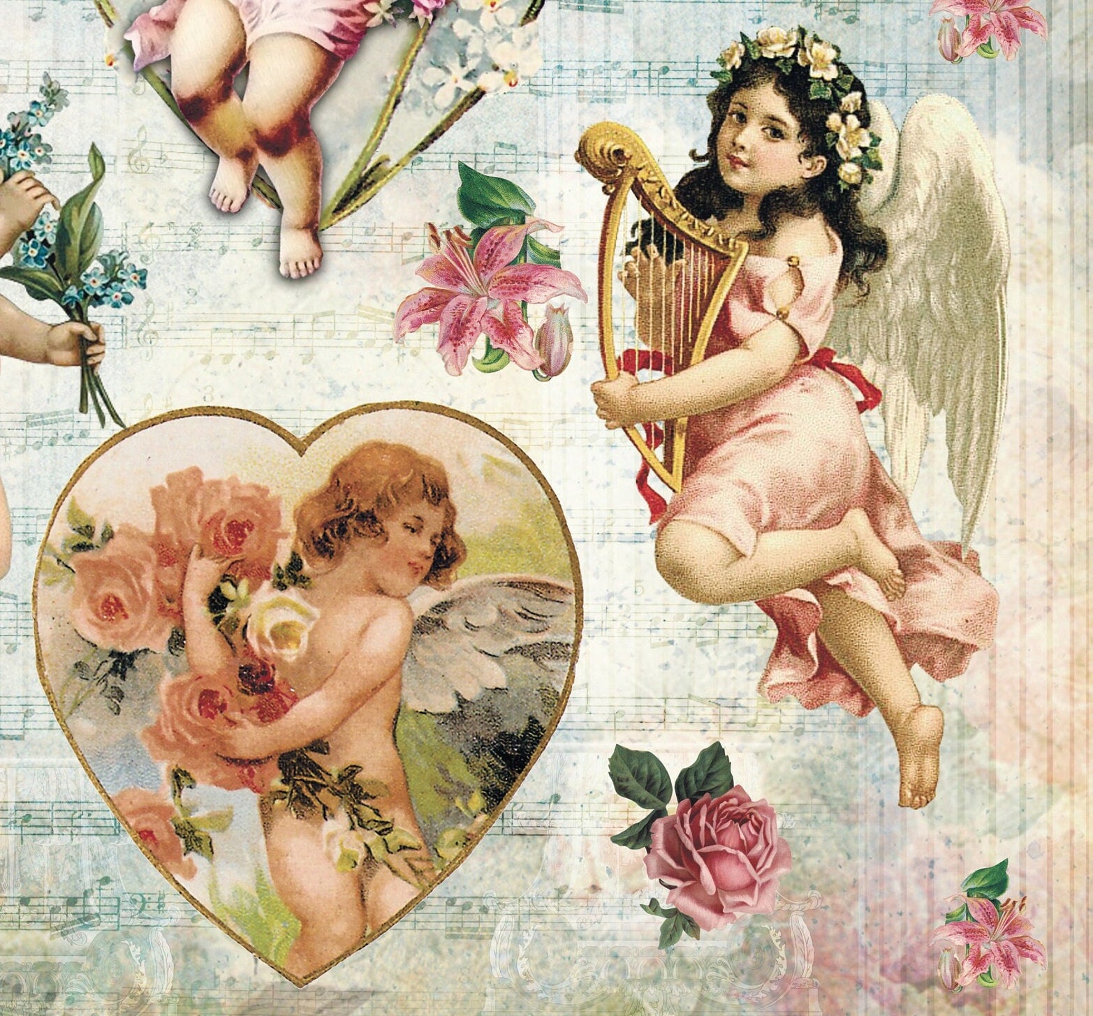 Vintage Angels Decoupage Rice Paper – Crafting Art Supplies